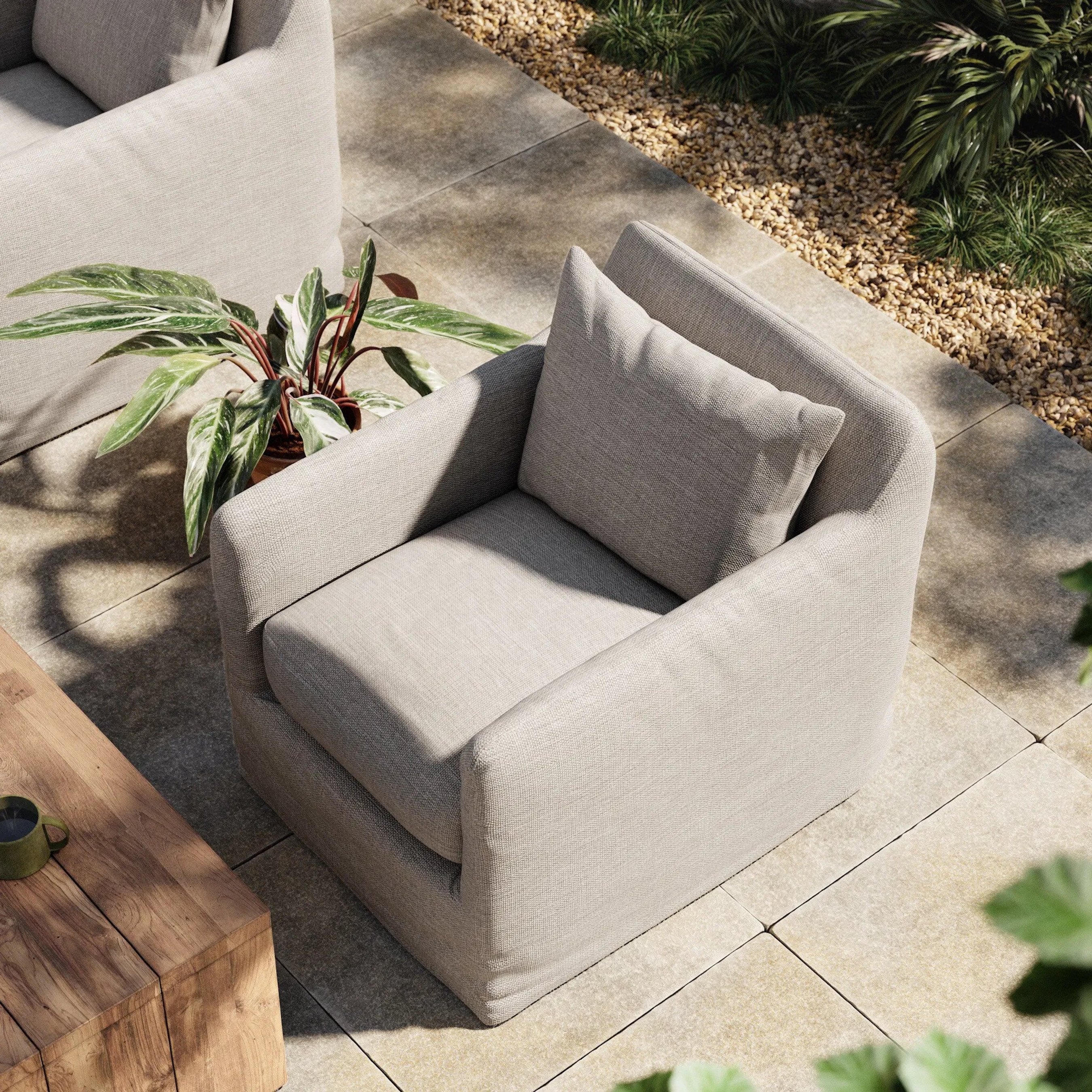Dade Outdoor Swivel Chair - Image 34
