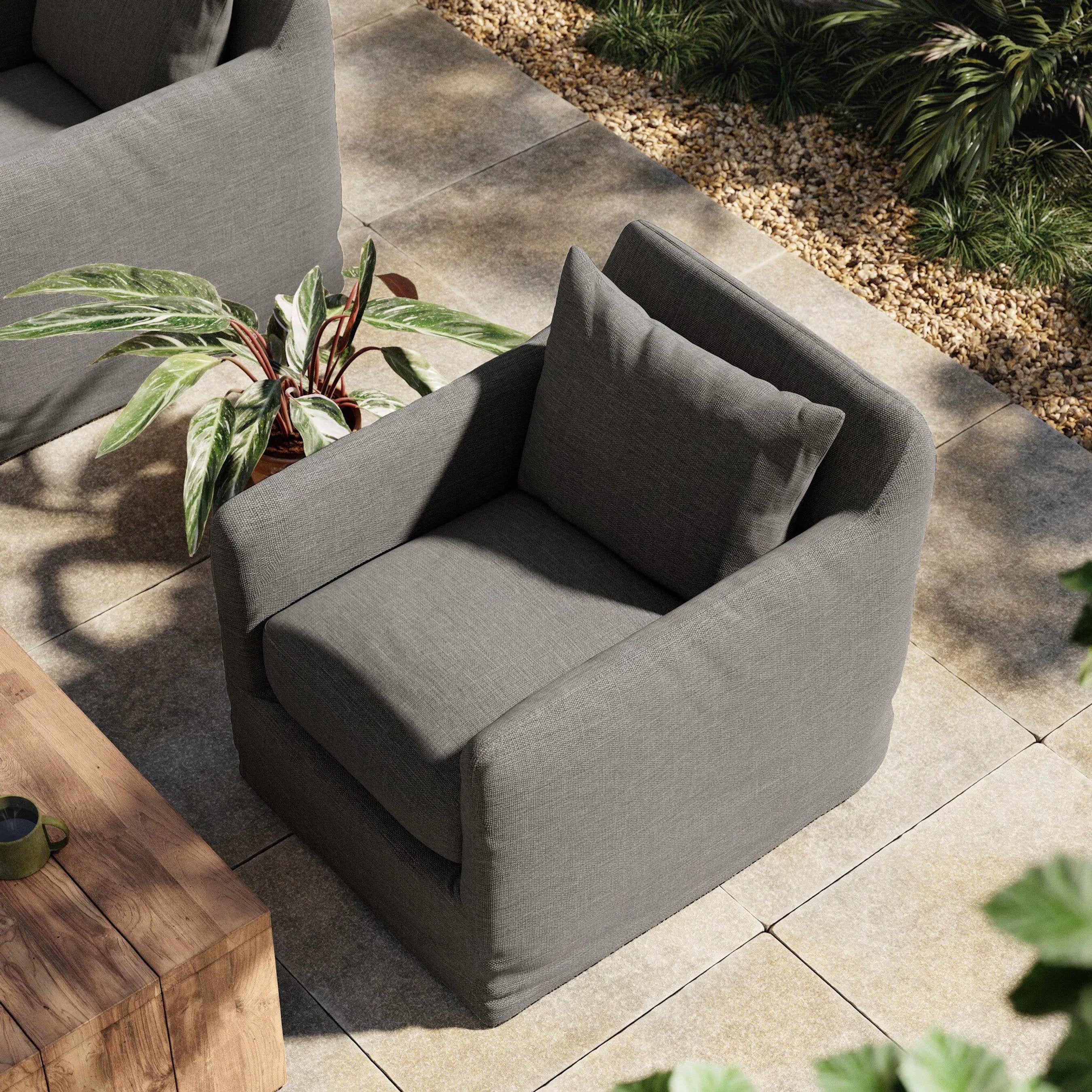 Dade Outdoor Swivel Chair - Image 36