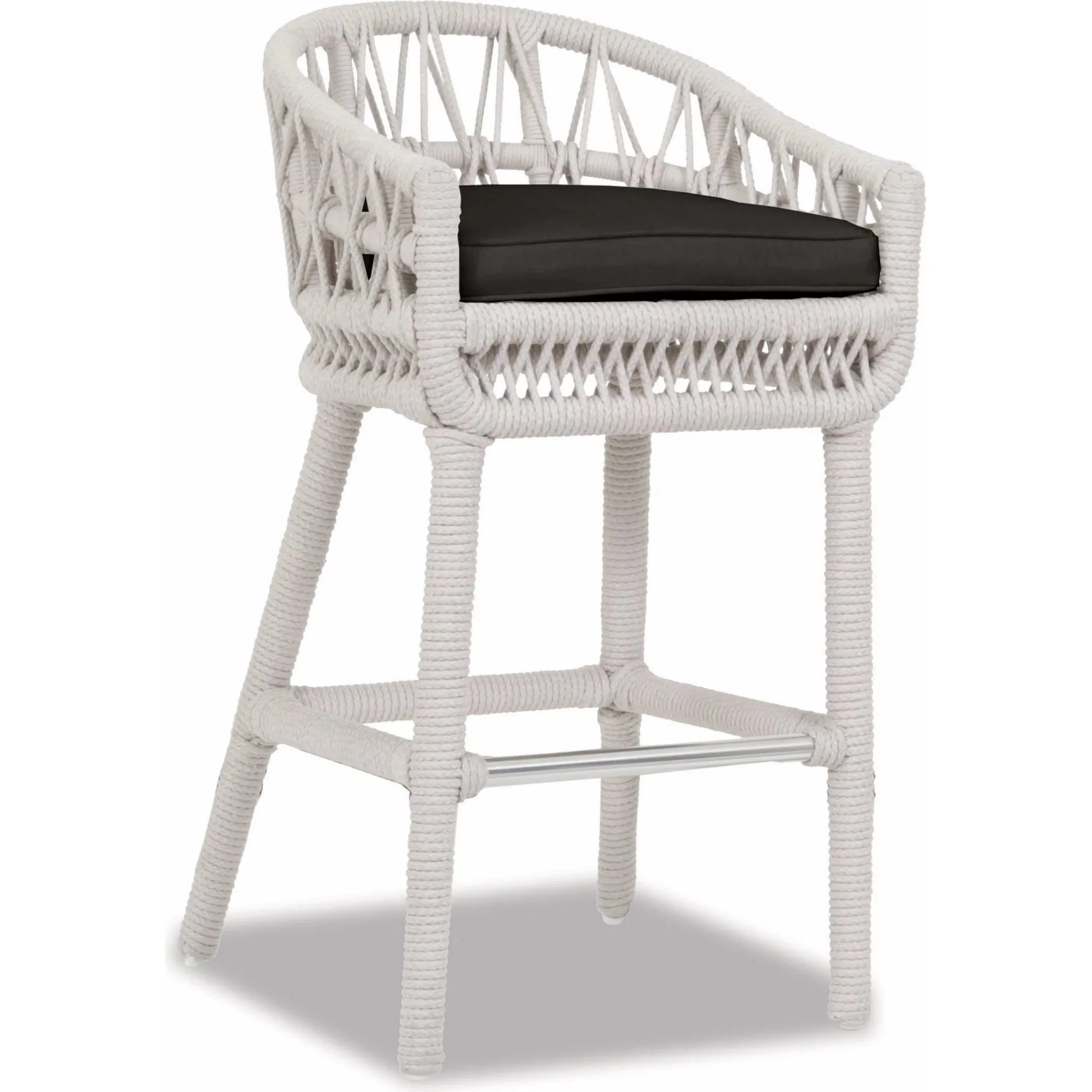 Dana Outdoor Rope Bar Stool in Linen - Image 3