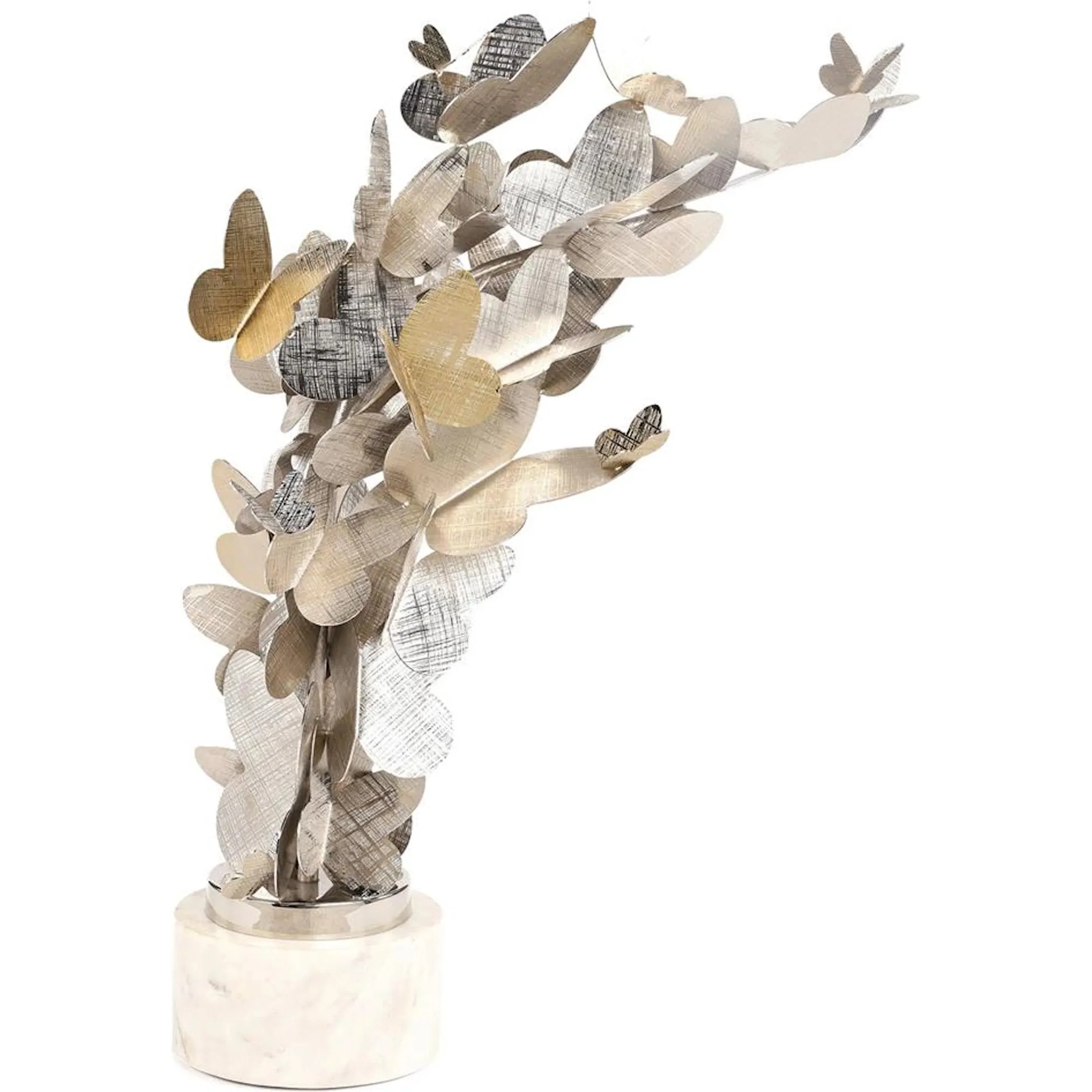 Dancing Butterflies Sculpture on Marble