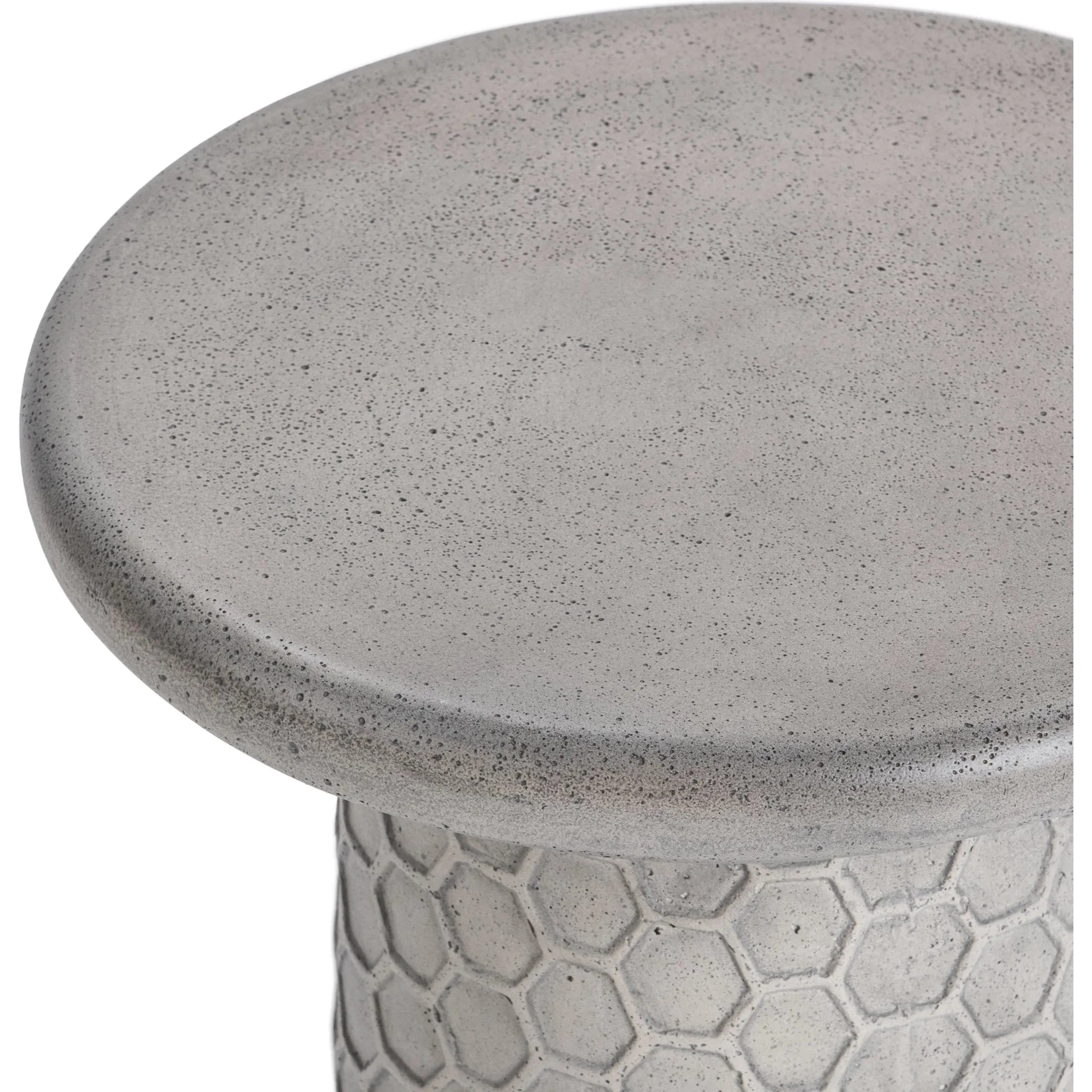 Delaine Outdoor Concrete Accent Table - Image 8
