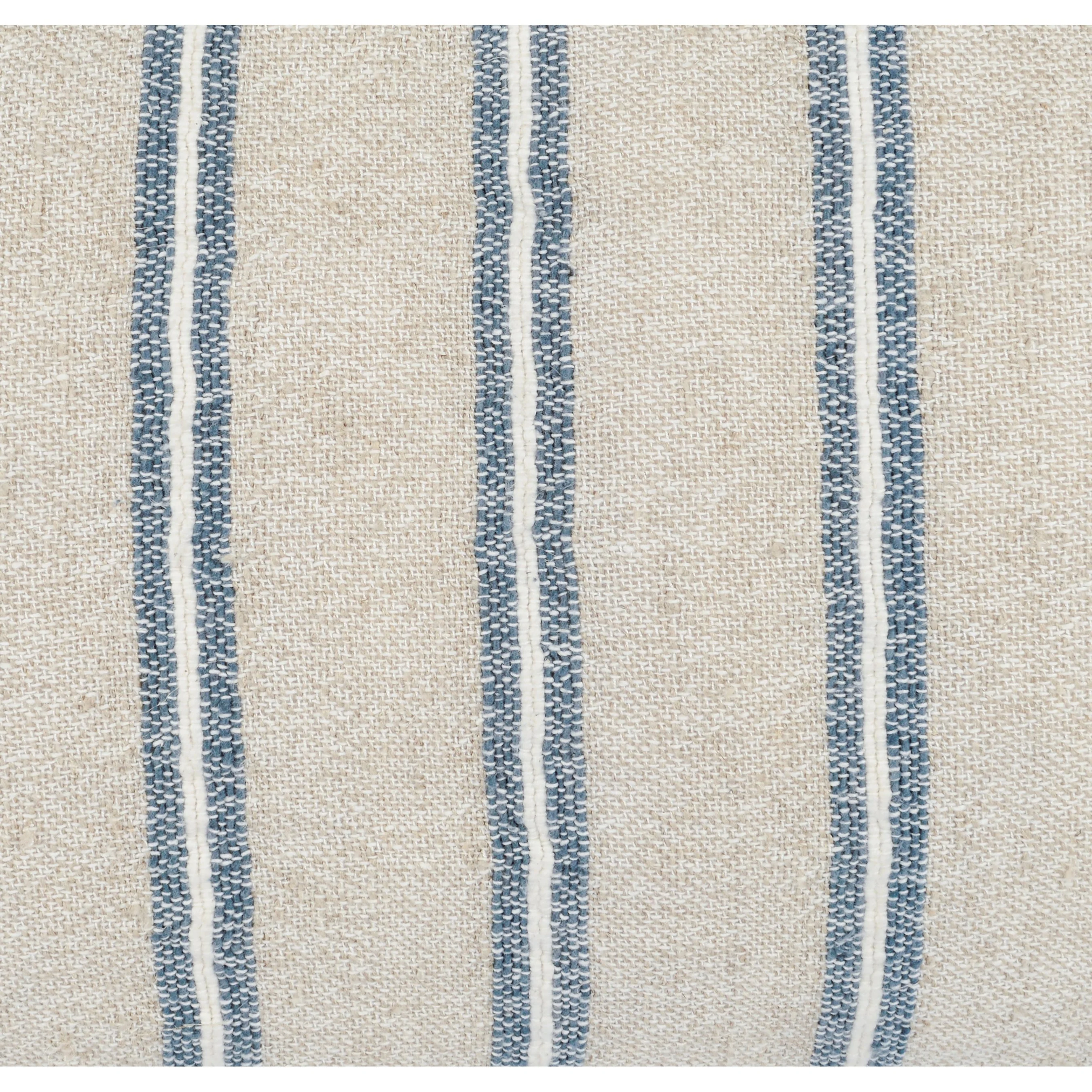 Demi Wide Square Striped Pouf - Image 2