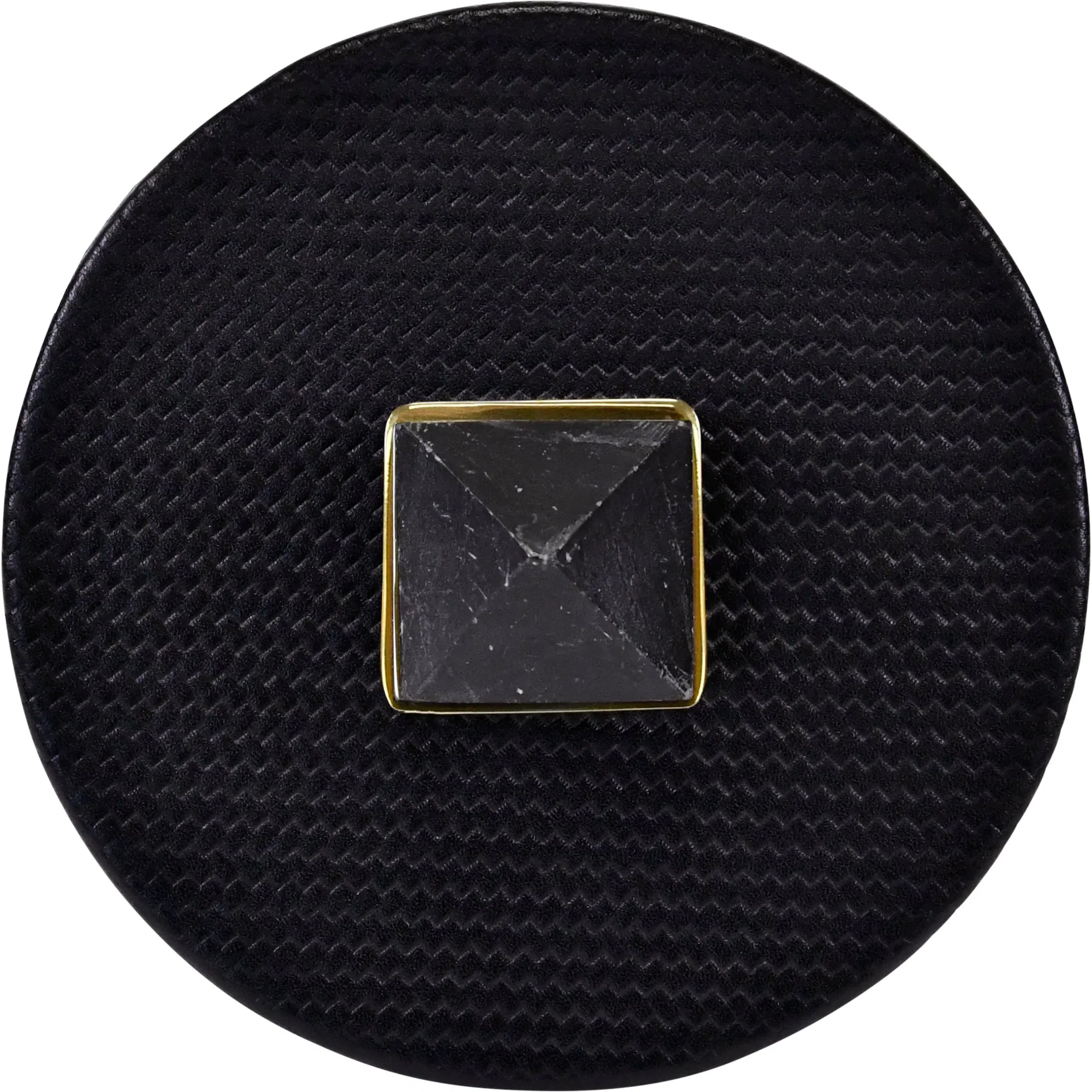 Denver Round Faux Leather Container - Image 3