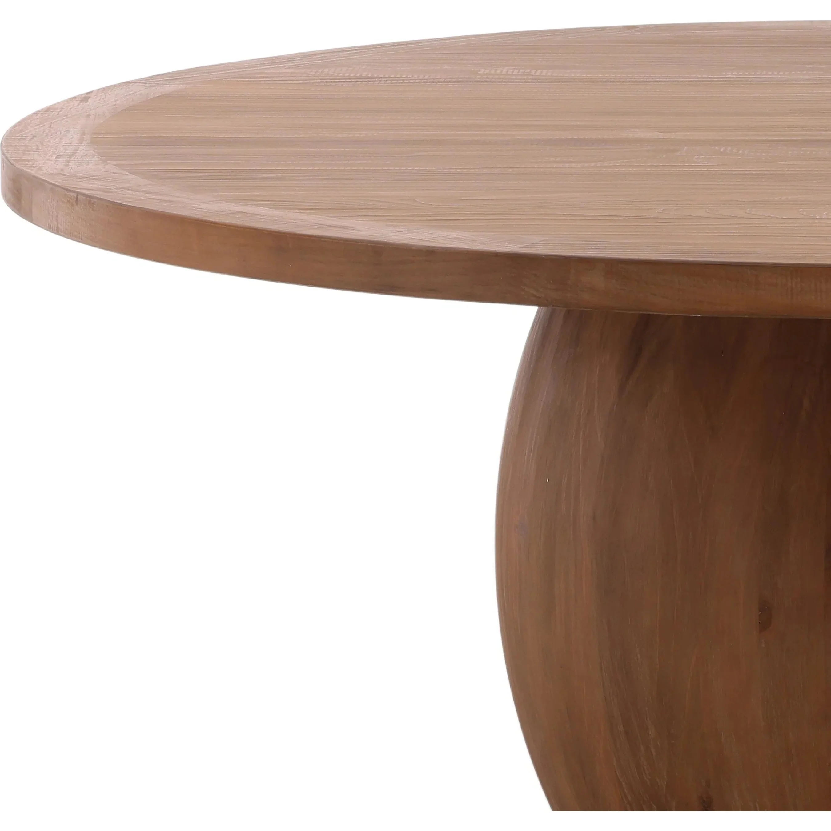 Desiree Round Reclaimed Pine Dining Table with Ball Pedestal Base - Image 3