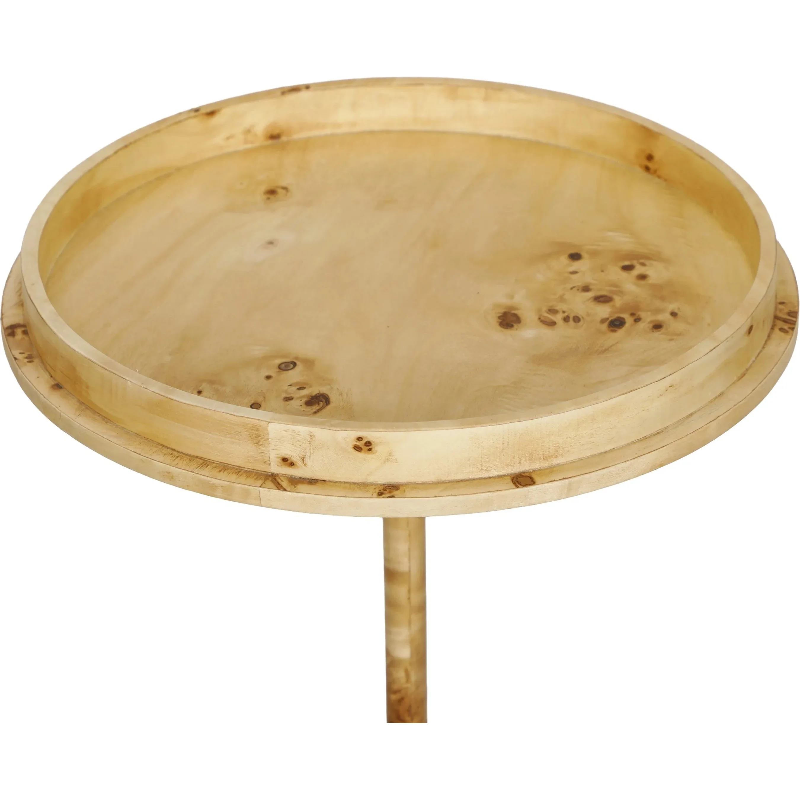 Destin Burl Designer Side Table - Image 2