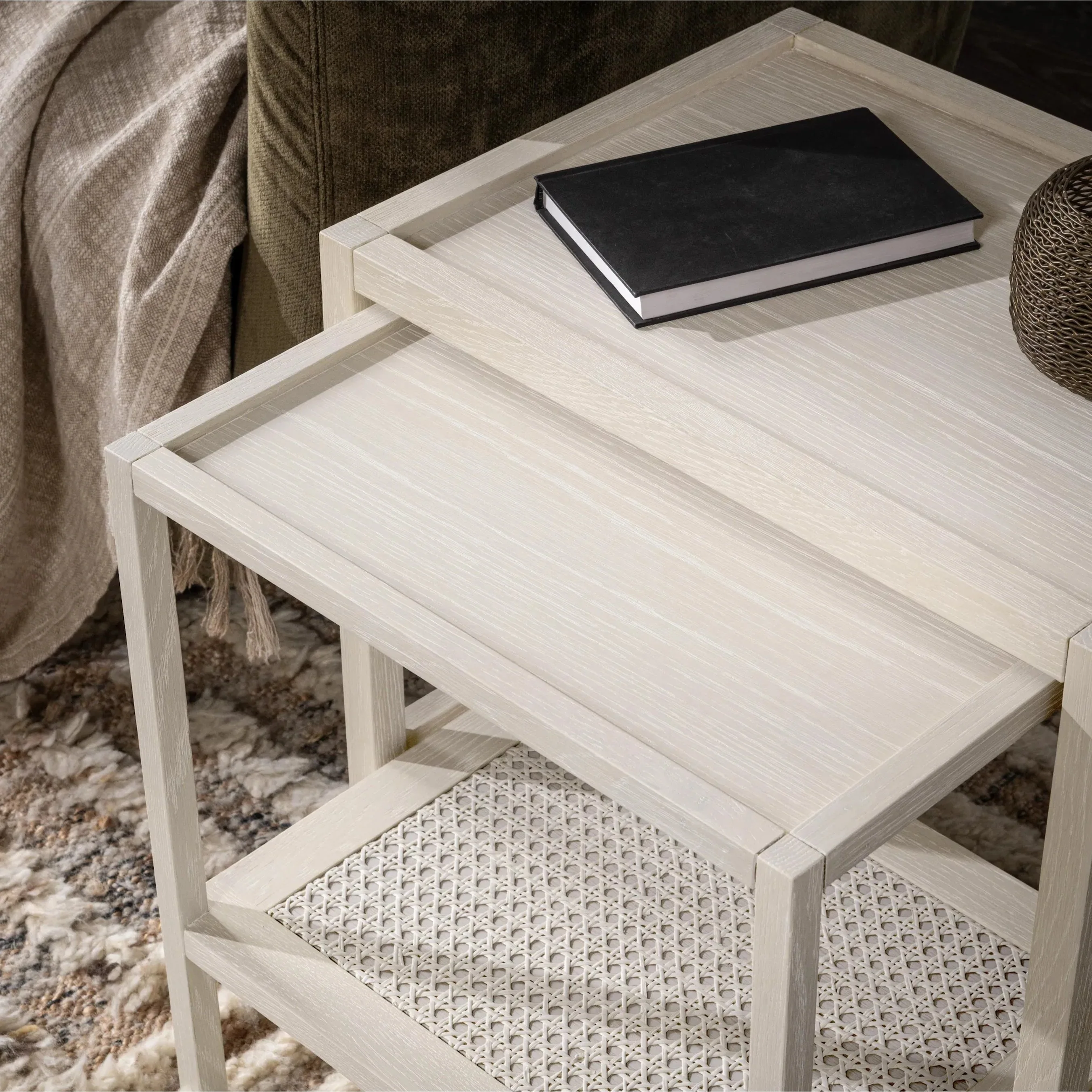 Devin Oak Wood Nesting End Table - Image 25
