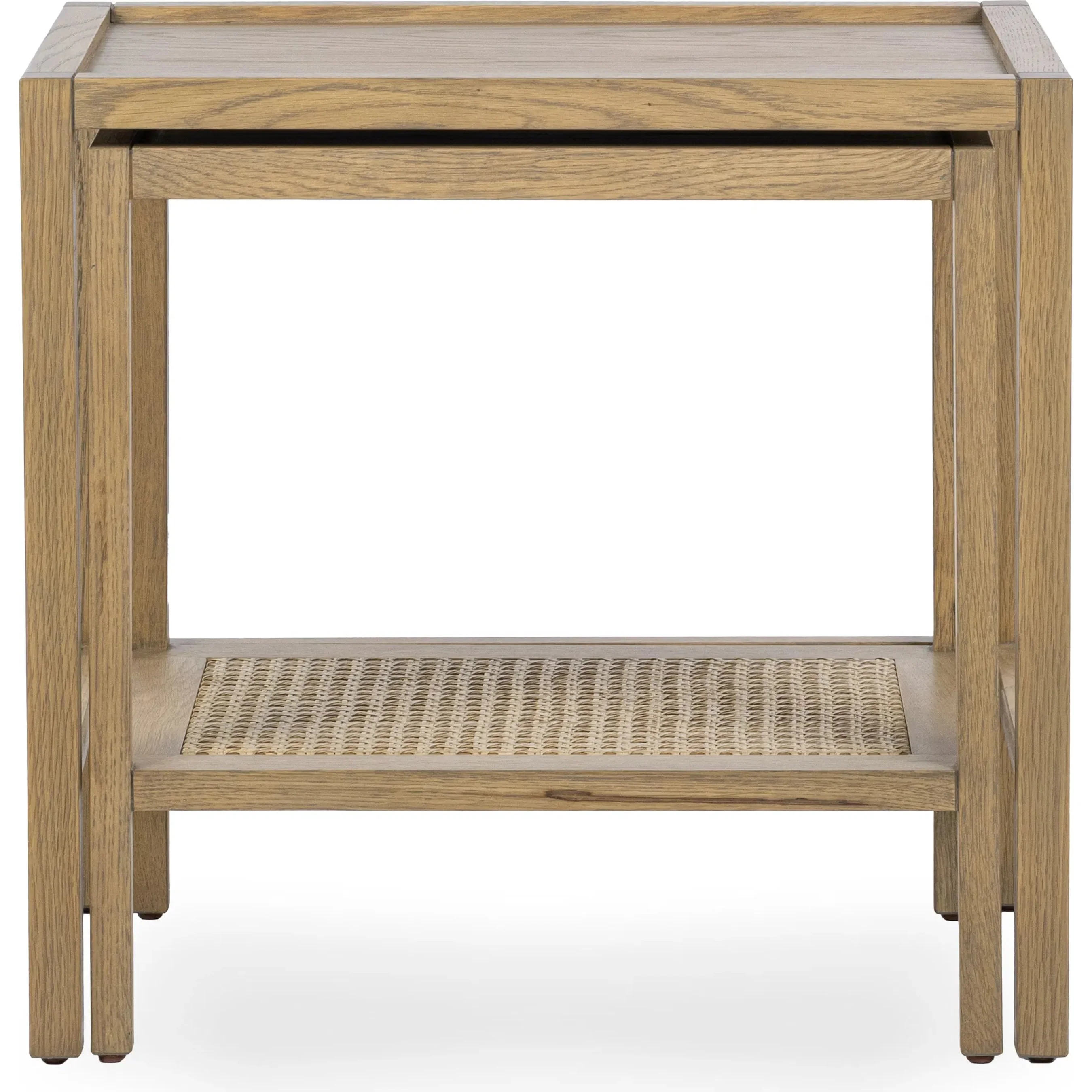 Devin Oak Wood Nesting End Table - Image 3