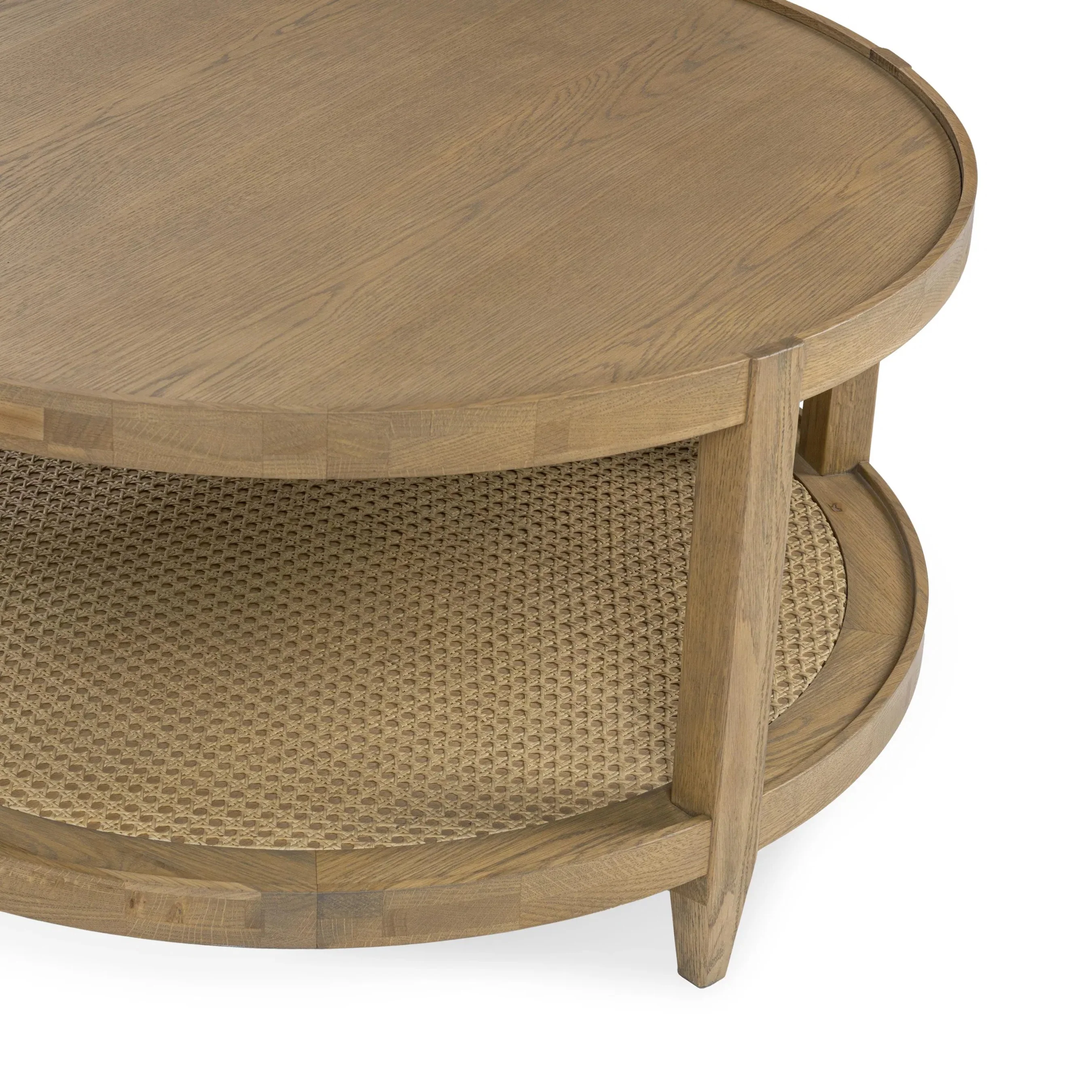 Devin Oak Wood Round Coffee Table - Image 3