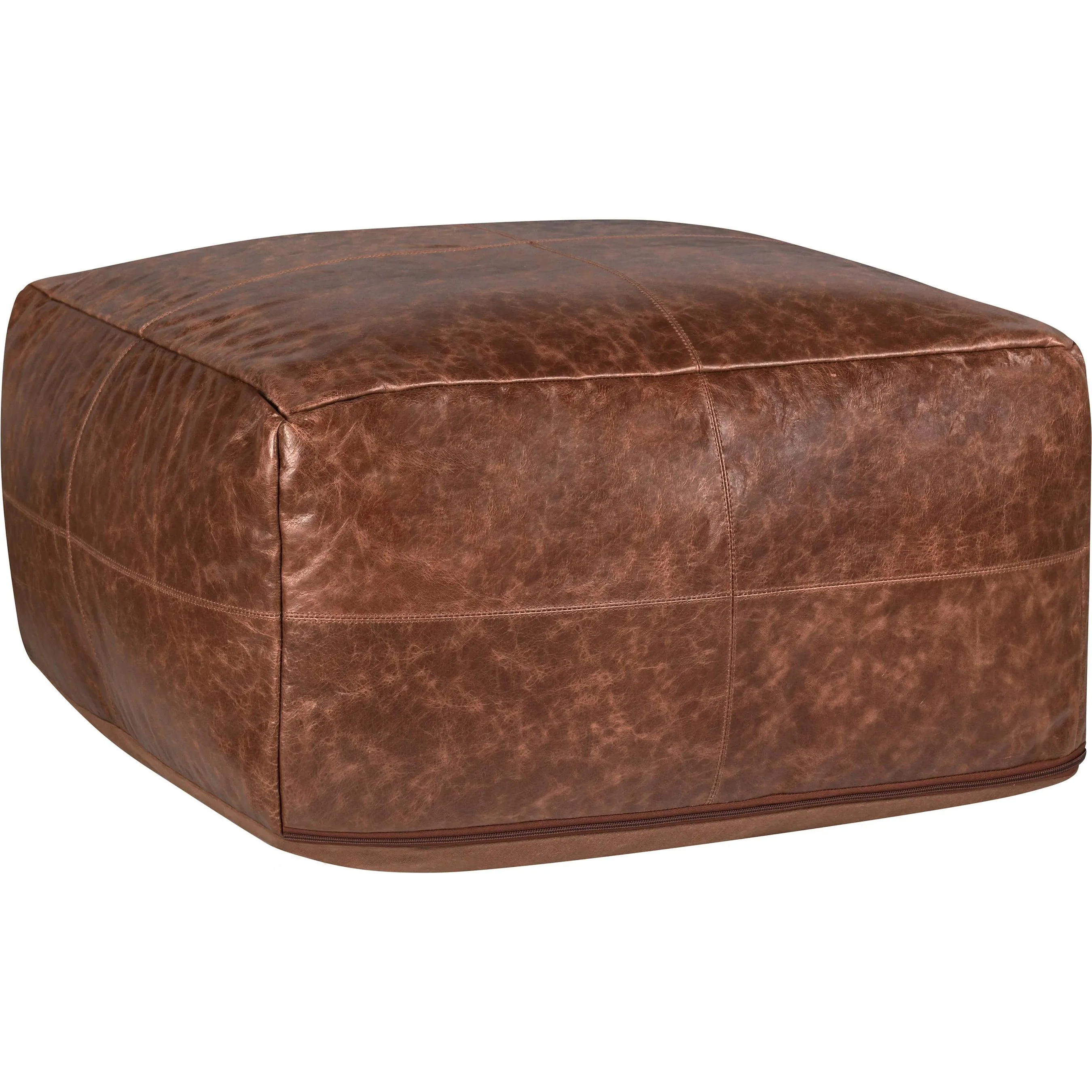 Dexter Genuine Leather Pouf - Image 2
