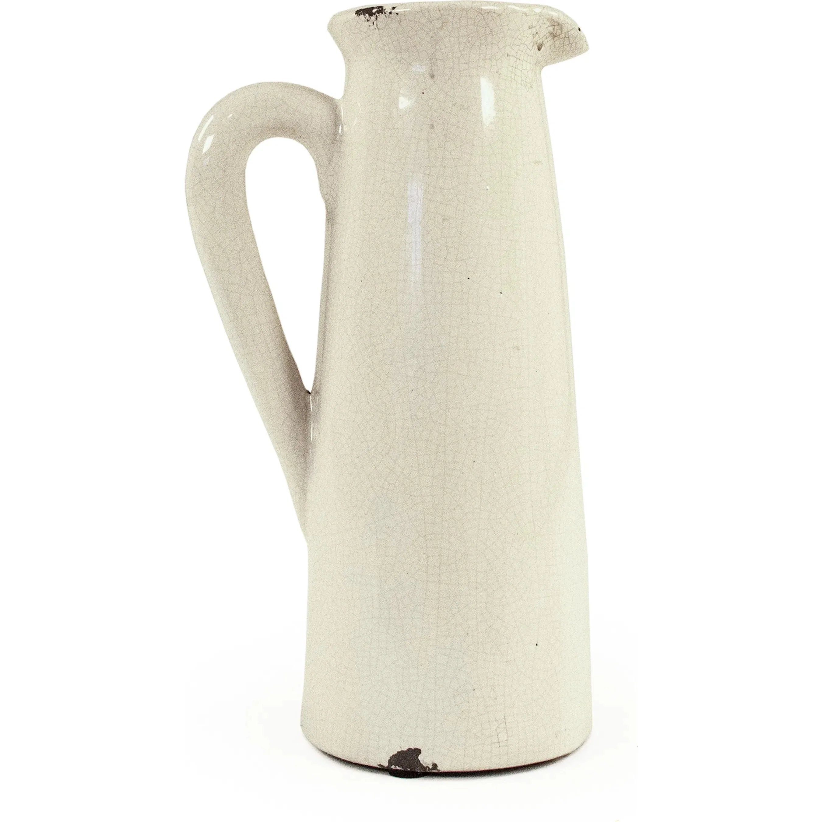 Distressed Crackle White Pitcher - Image 3