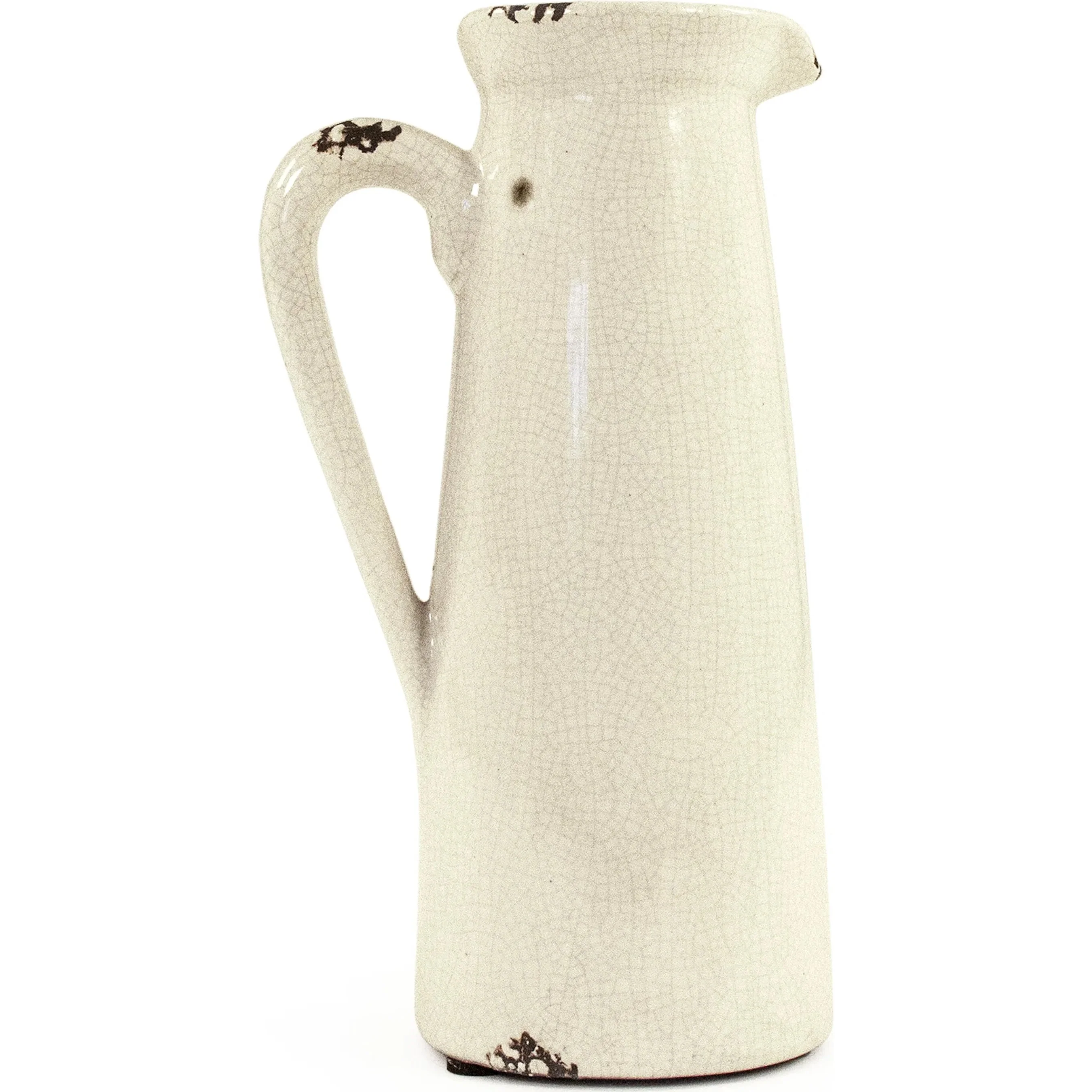 Distressed Crackle White Pitcher - Image 4