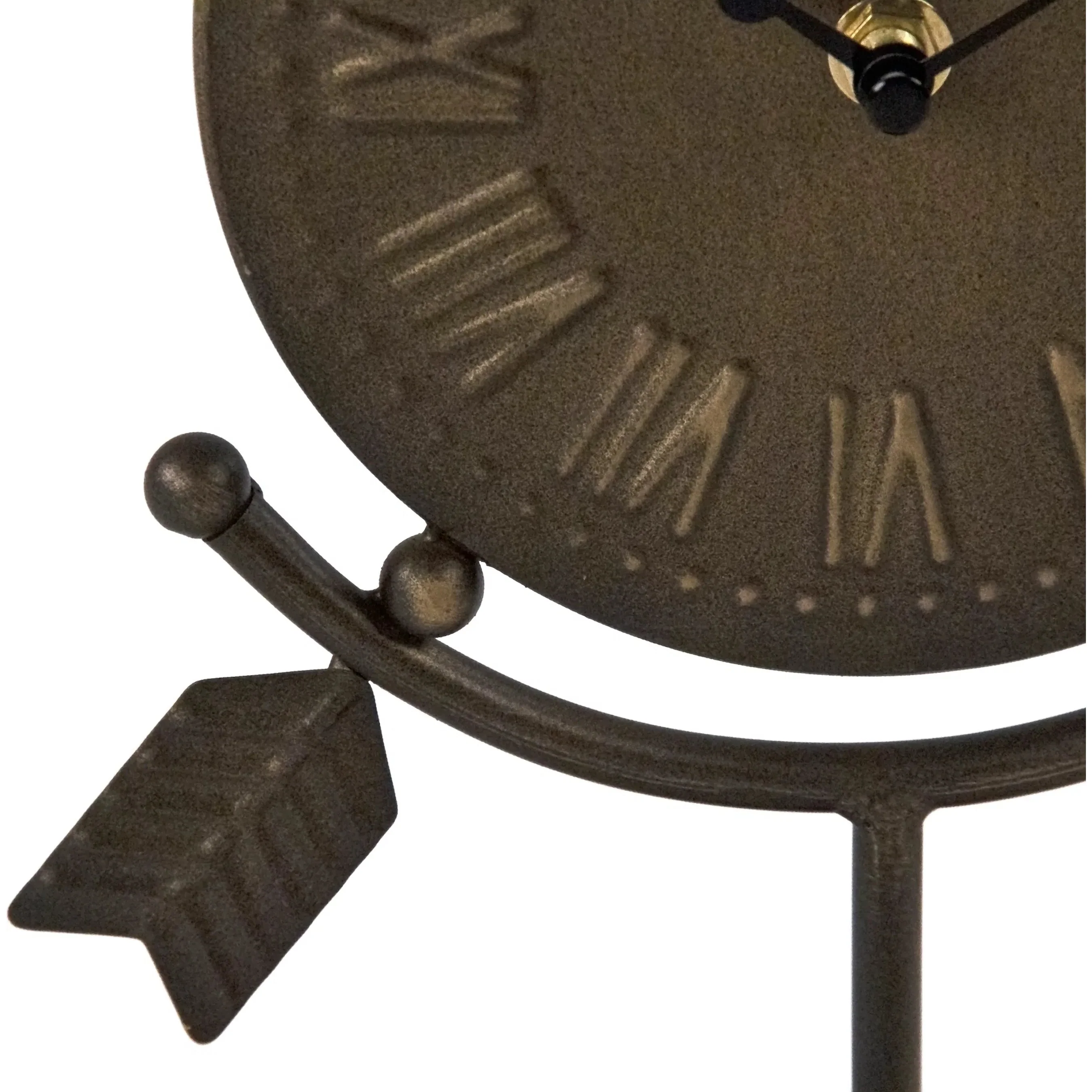 Distressed Gold Table Clock - Image 3