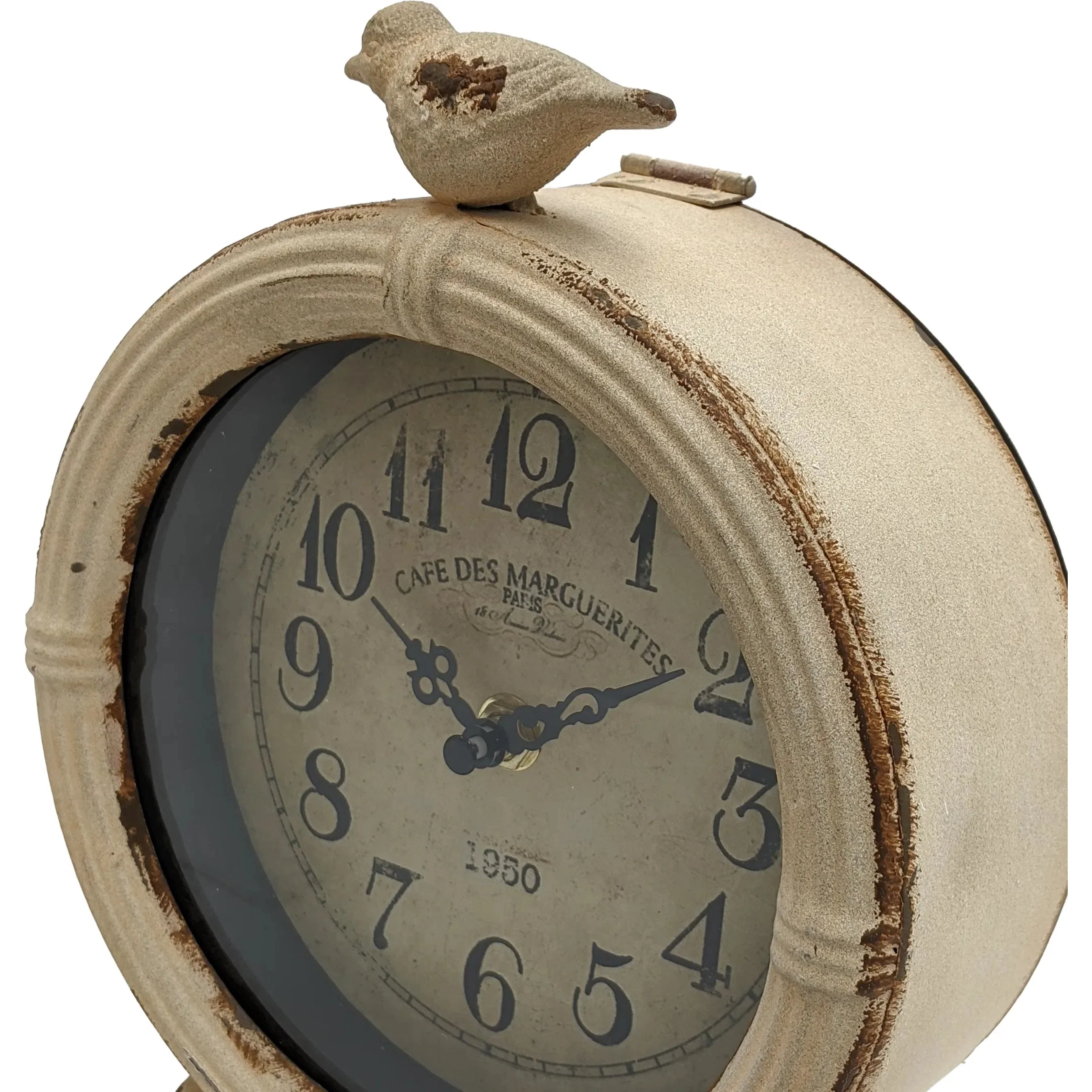 Distressed Off-White Table Clock - Image 5