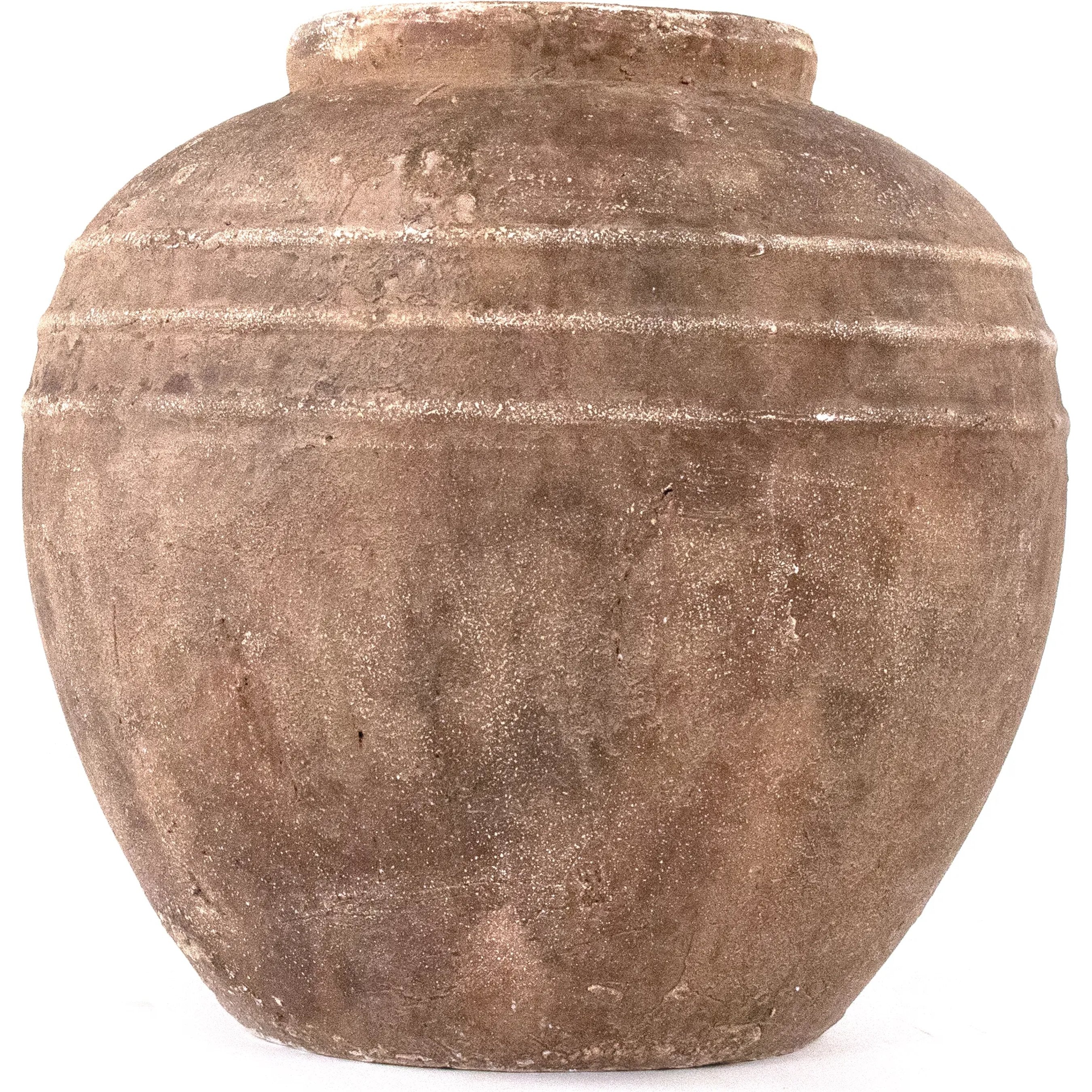 Distressed Rustic Towny Brown Jar - Image 3