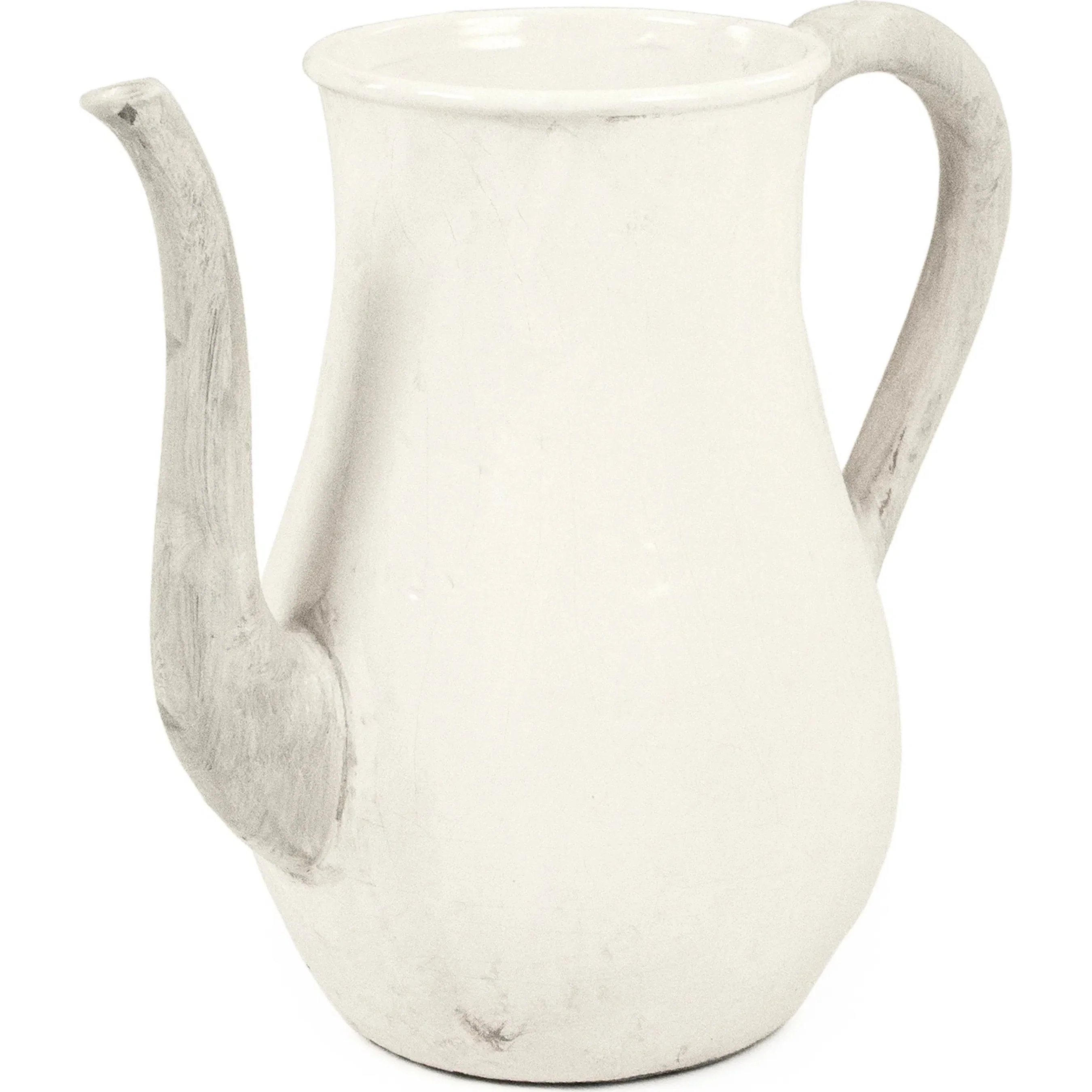 Distressed White Pitcher