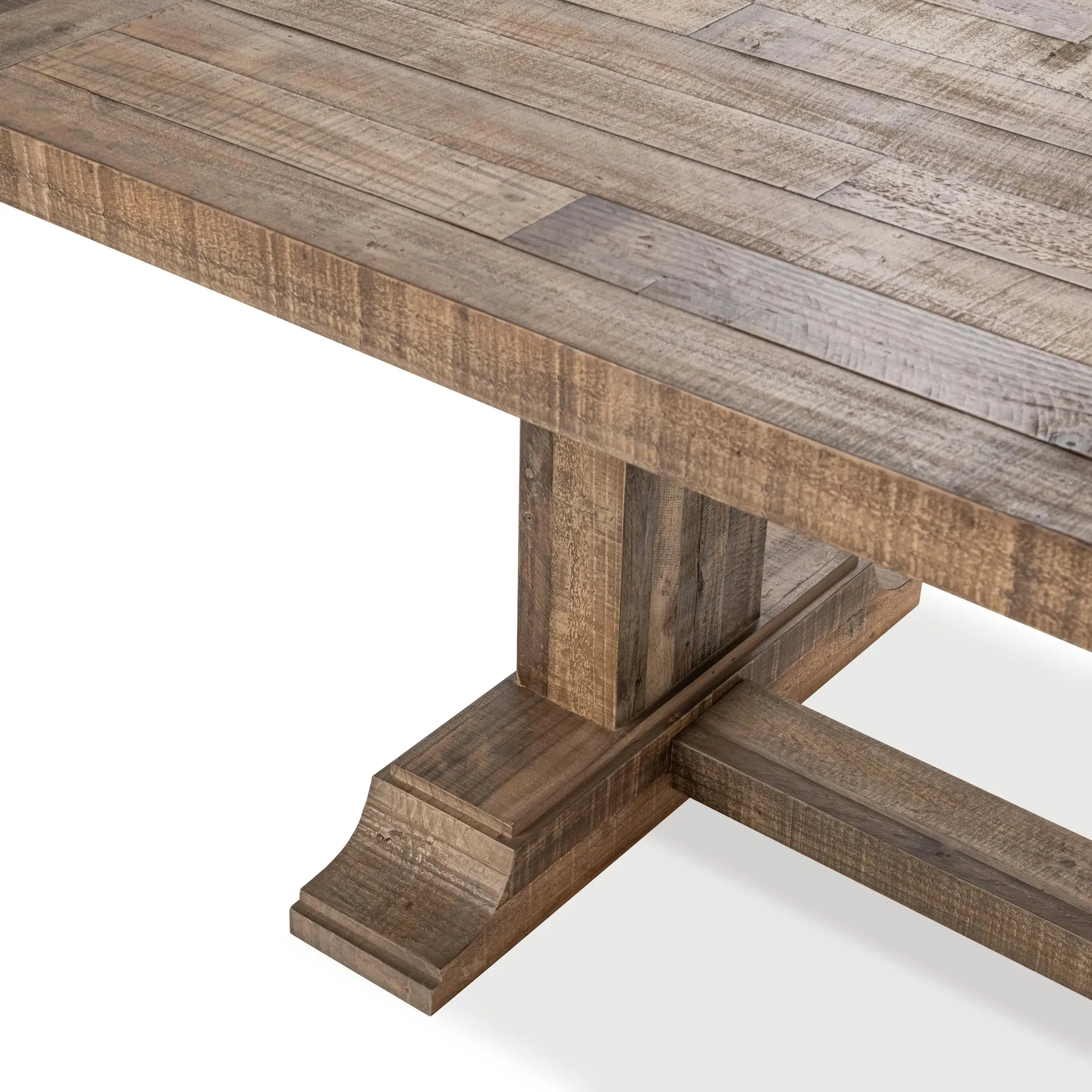 Dita Reclaimed Pine Wood Dining Table - Image 10