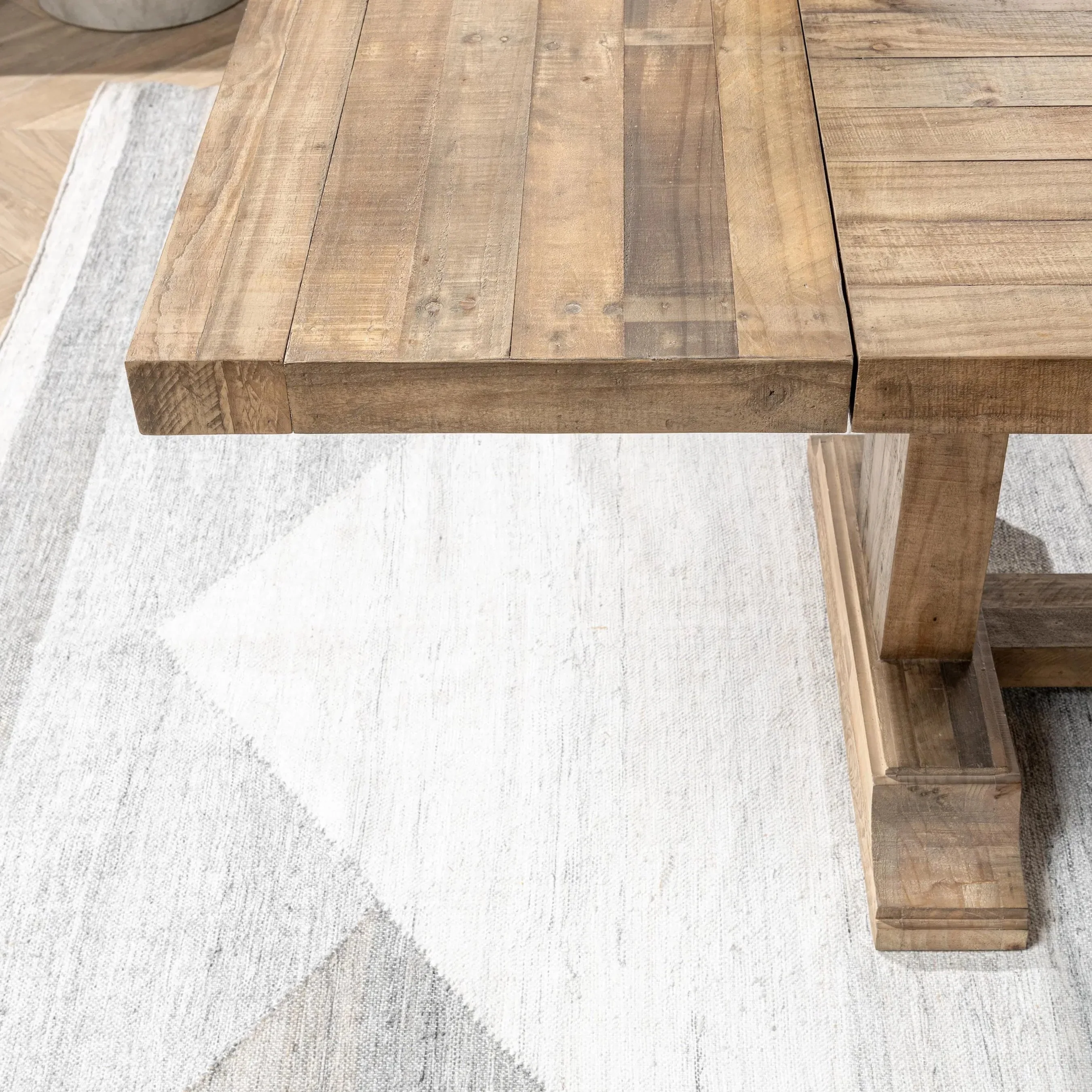 Dita Reclaimed Pine Wood Dining Table - Image 11