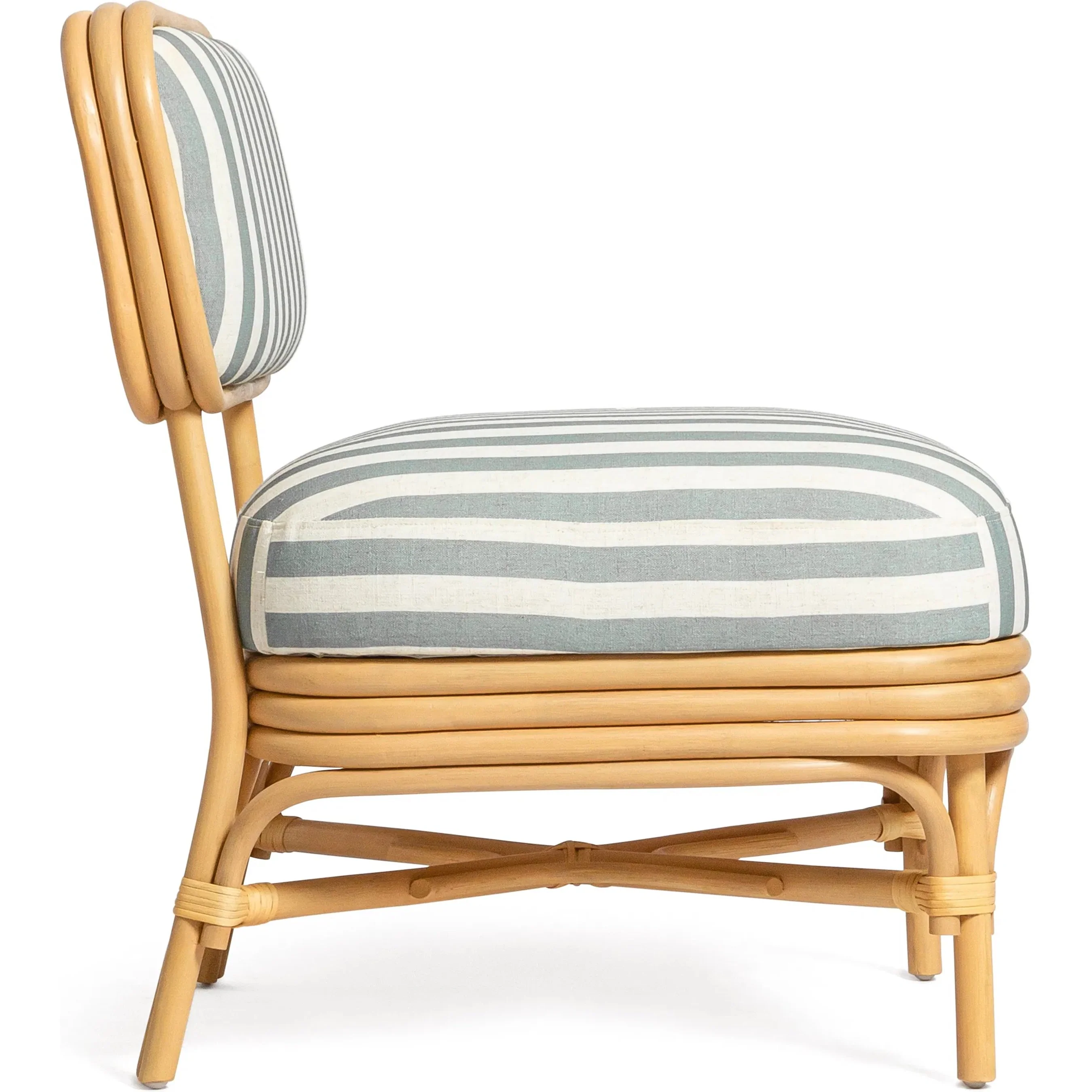 Dorine Striped Performance Linen Accent Chair - Image 4