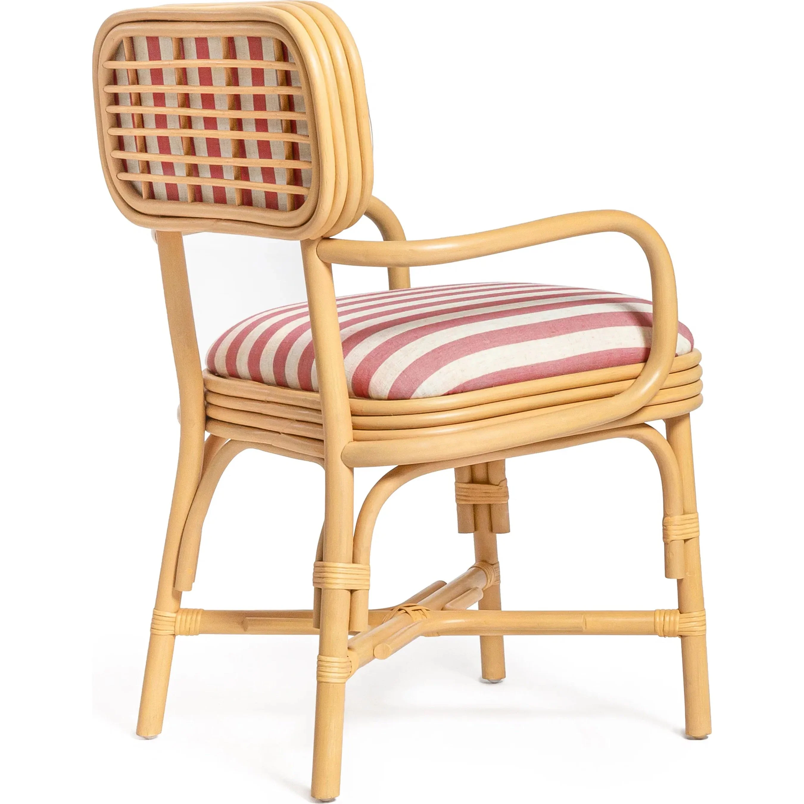 Dorine Striped Performance Linen Dining Armchair - Image 10