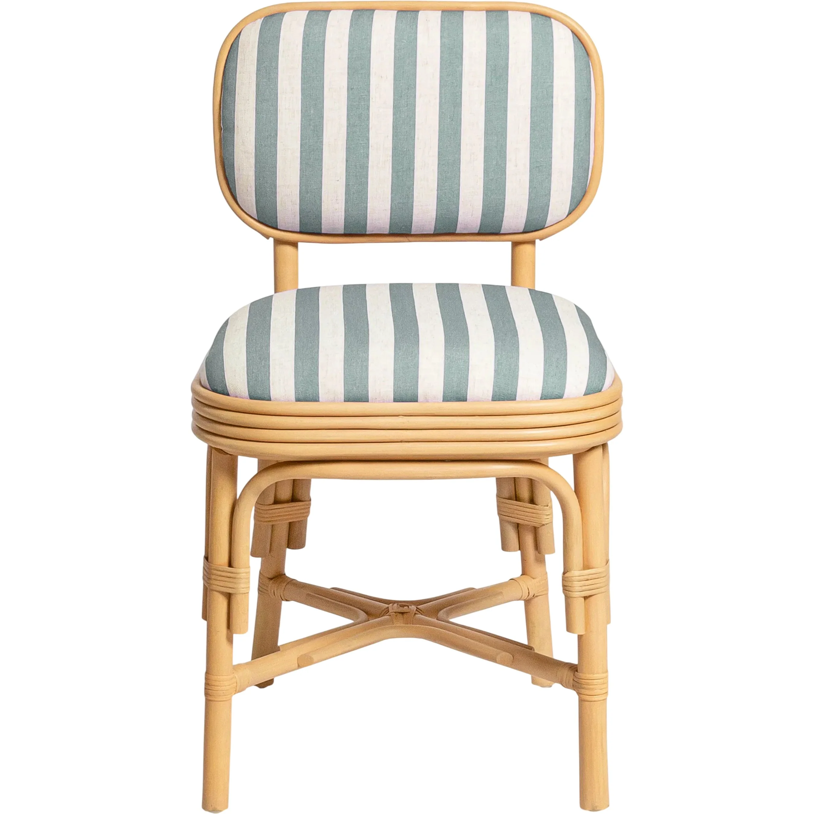 Dorine Striped Performance Linen Dining Chair