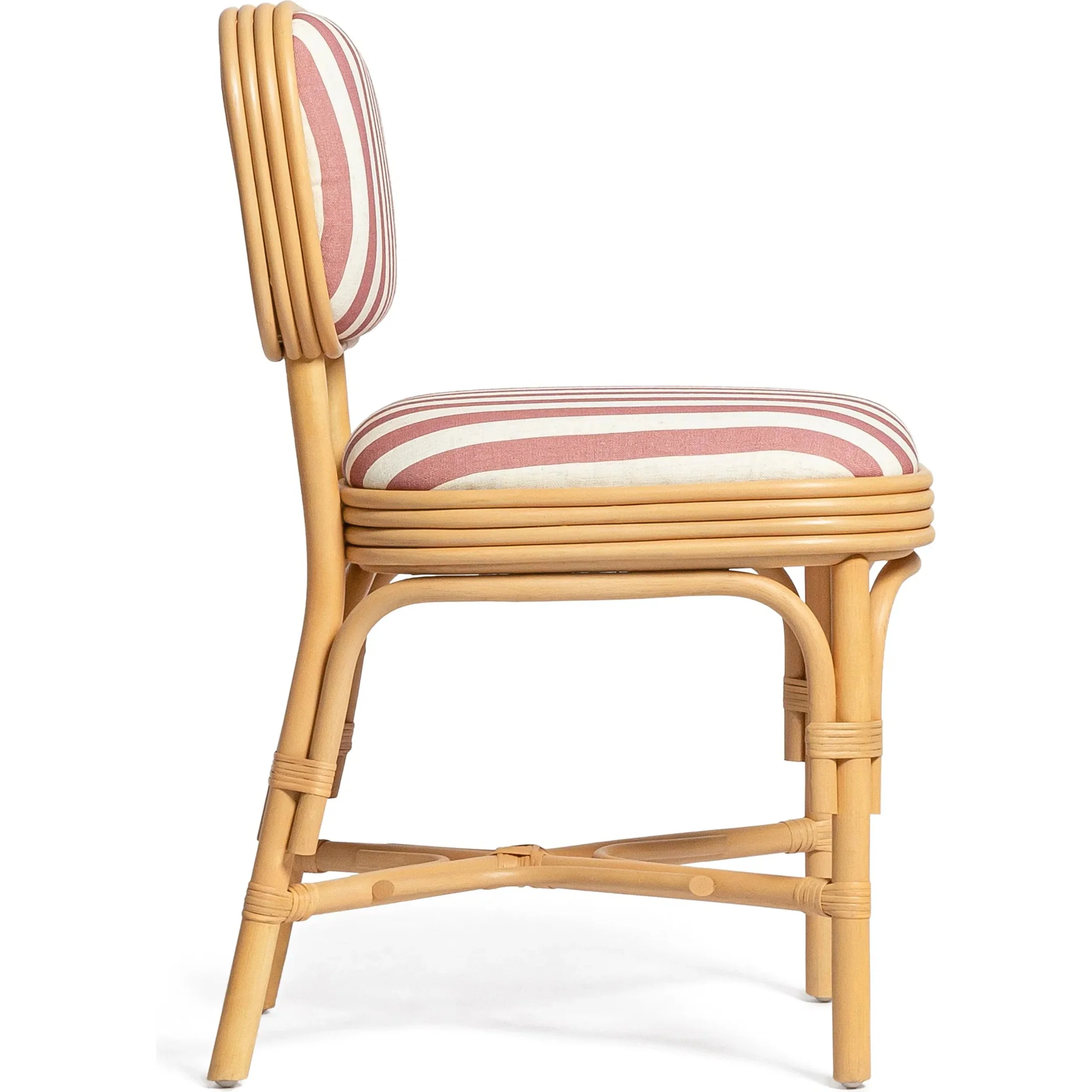 Dorine Striped Performance Linen Dining Chair - Image 10