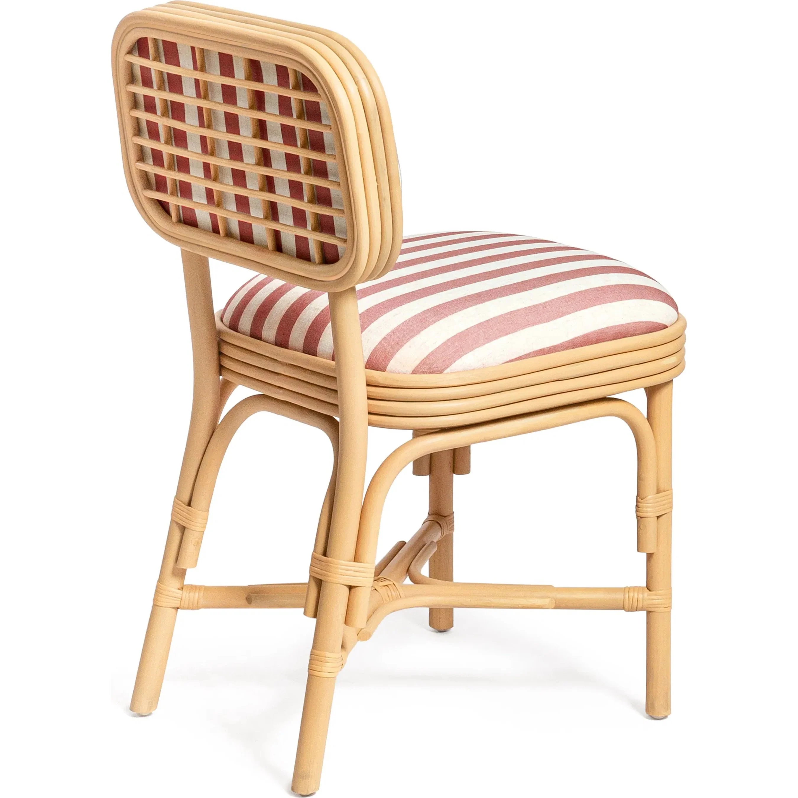 Dorine Striped Performance Linen Dining Chair - Image 11