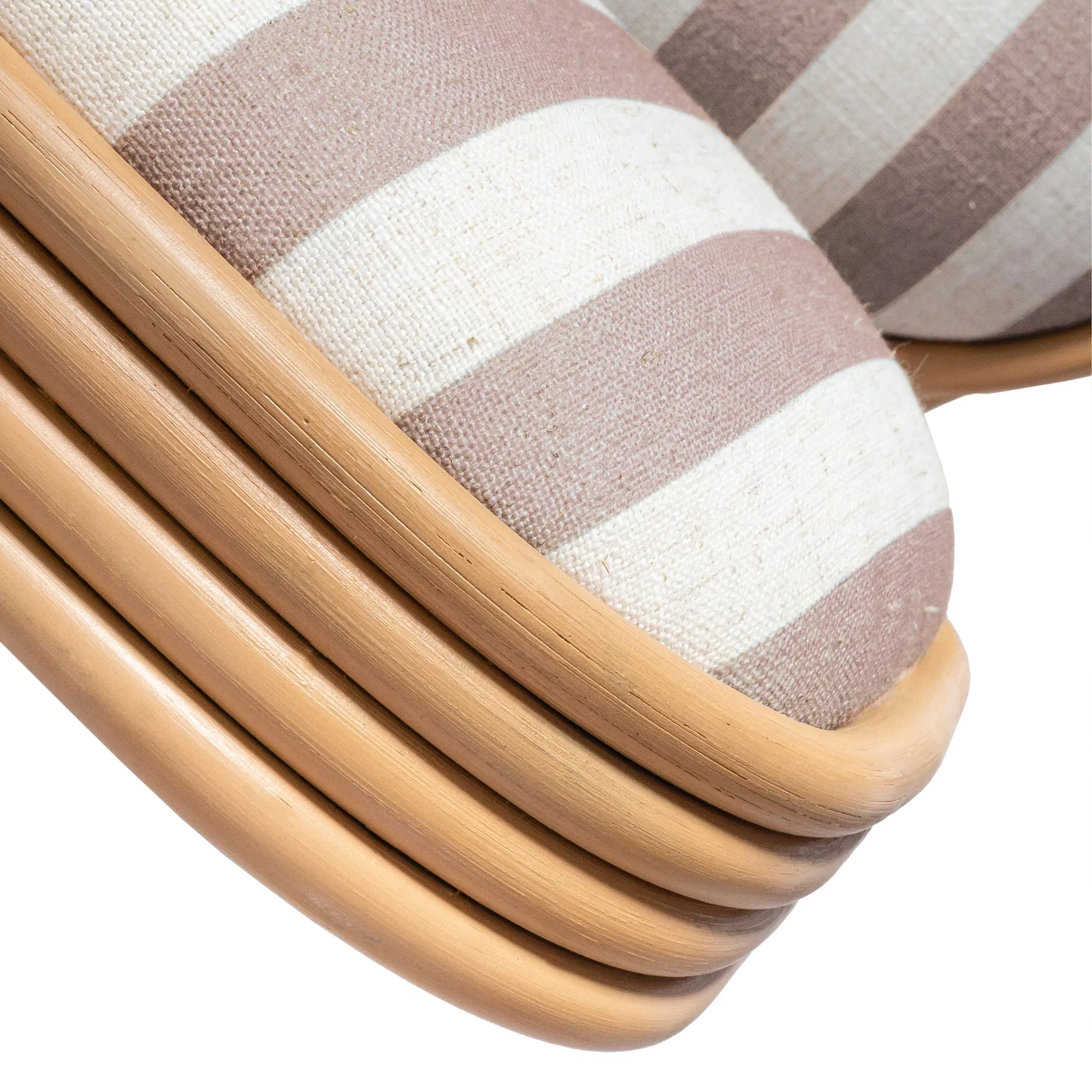 Dorine Striped Performance Linen Dining Chair - Image 16