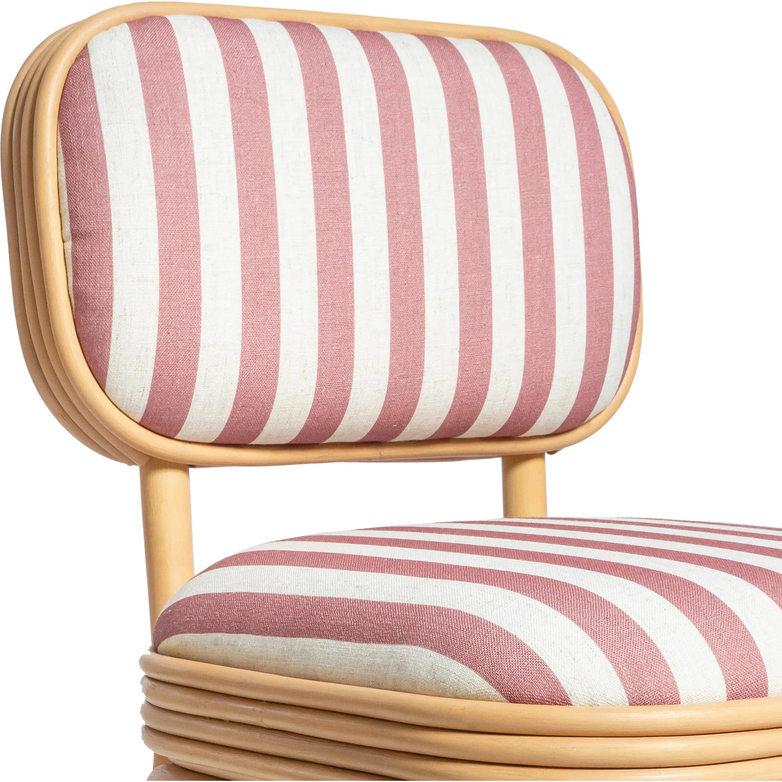 Dorine Striped Performance Linen Dining Chair - Image 17
