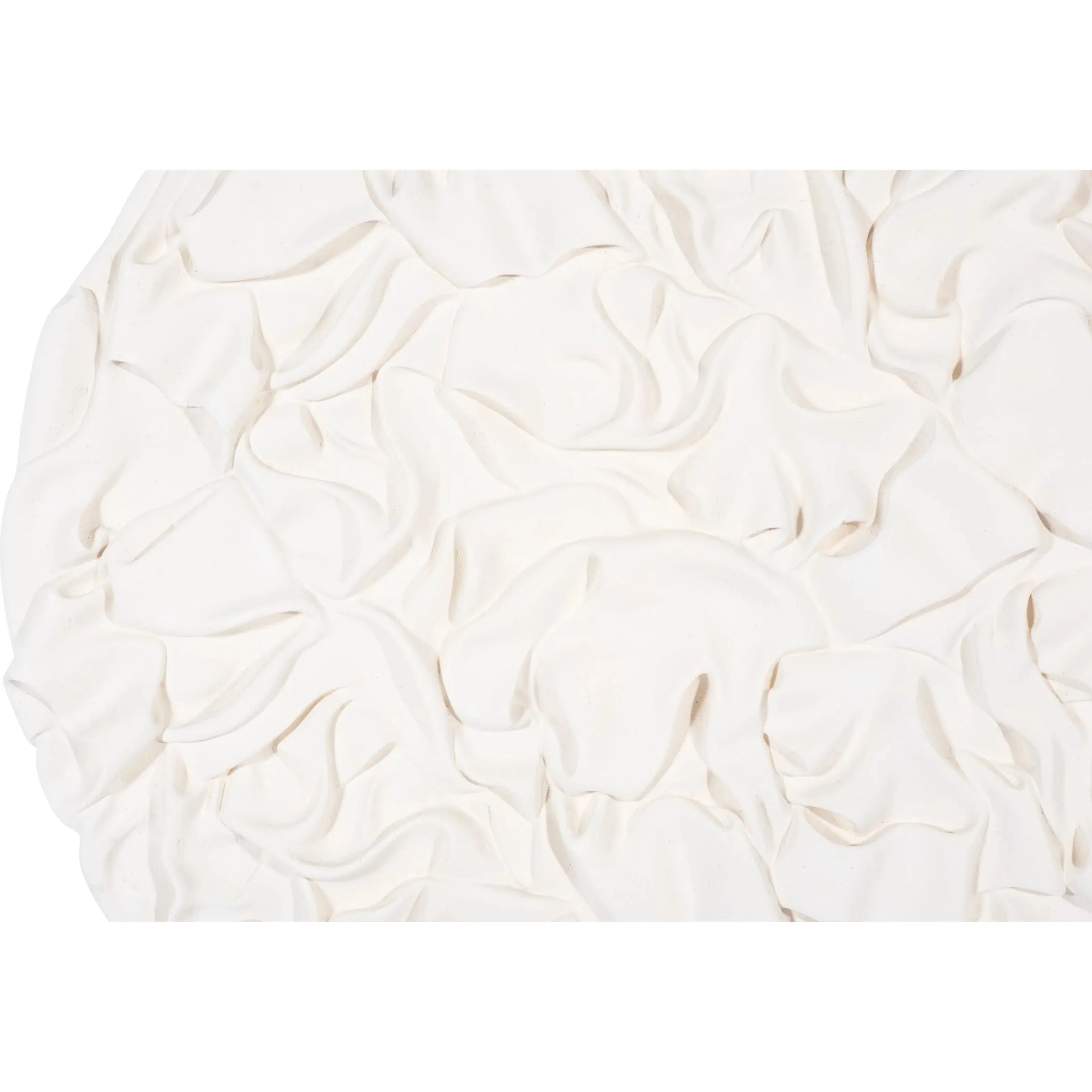 Drape Round Wall Art, White Stone - Image 3