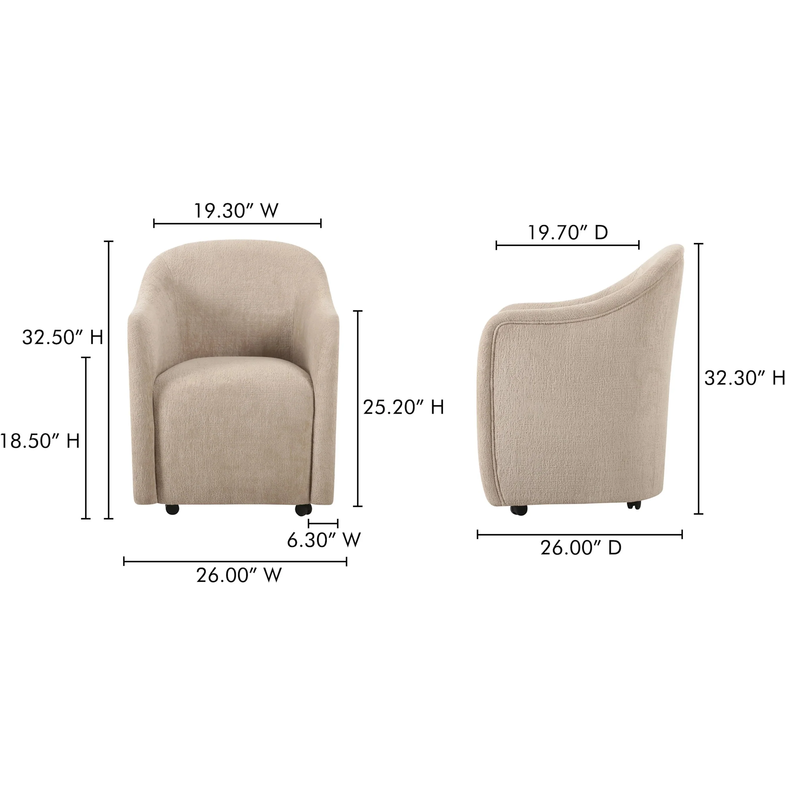 Drava Rolling Dining Chair - Image 12