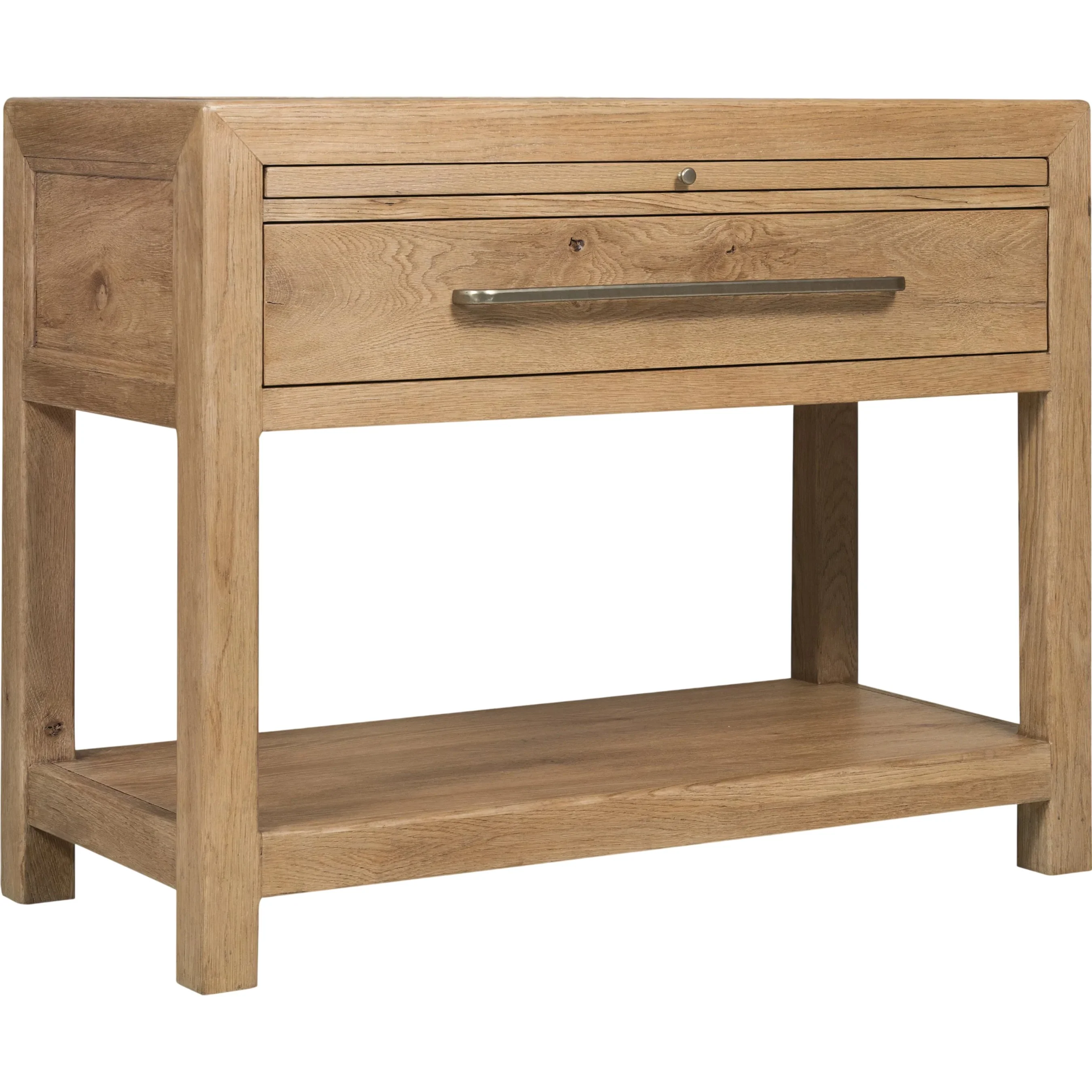 Driftwood One-Drawer Nightstand with Stone