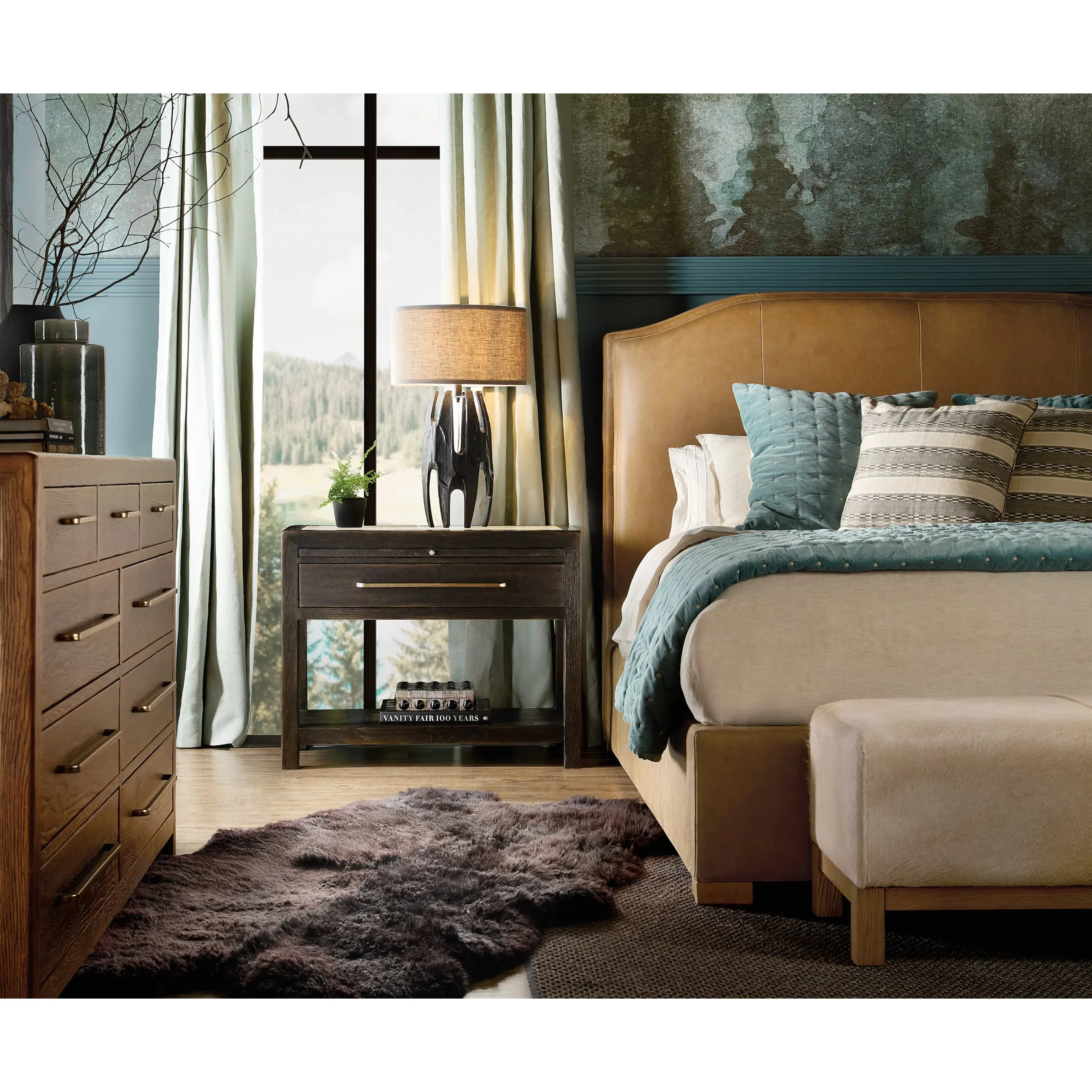 Driftwood One-Drawer Nightstand with Stone - Image 8