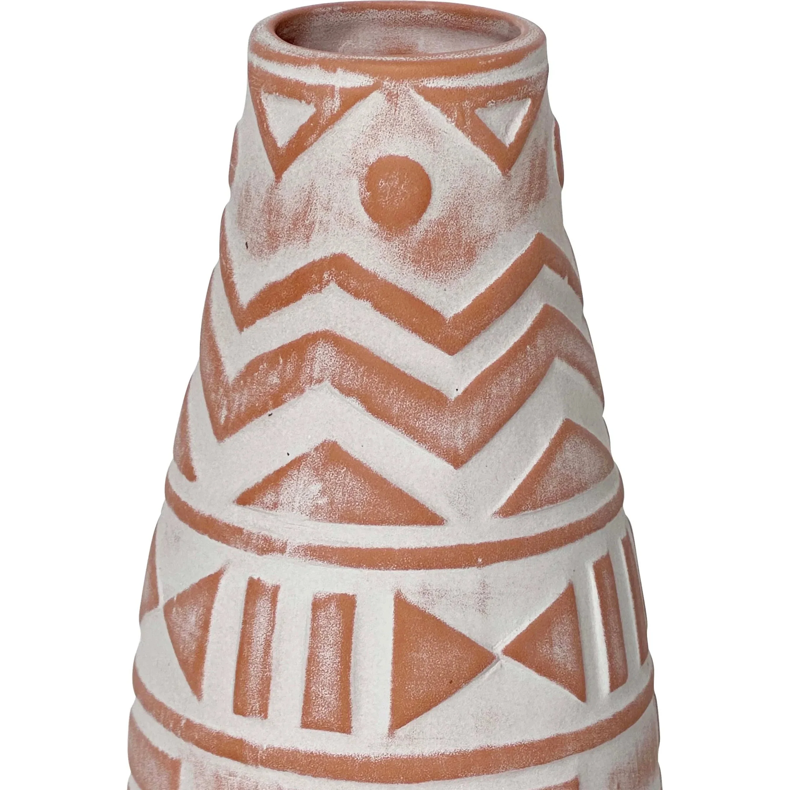Earthenware Aztec Teardrop Flower Vase - Image 2