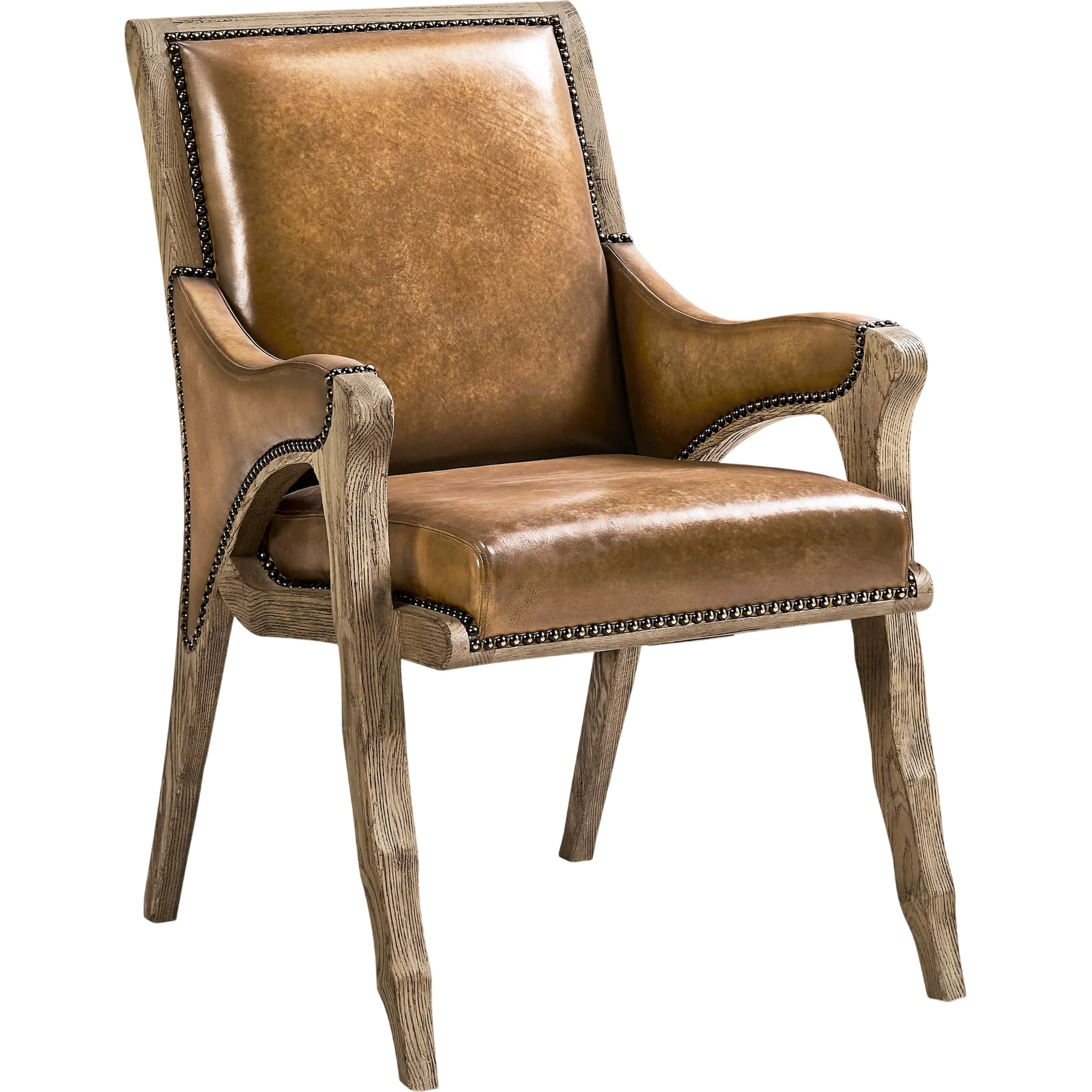 Echo Canyon Leather Arm Chair (Set of 2)