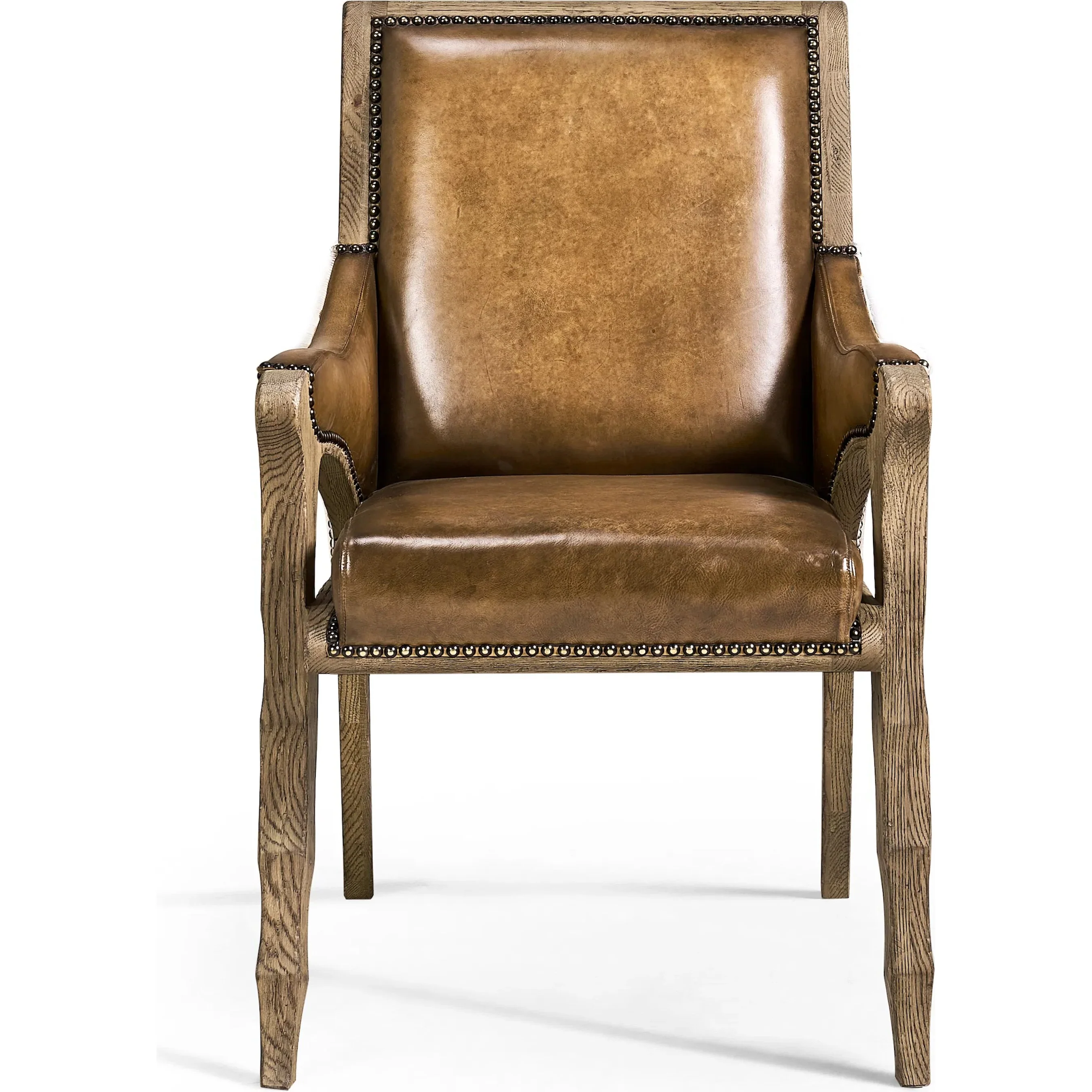 Echo Canyon Leather & Hide Arm Chair (Set of 2) - Image 3
