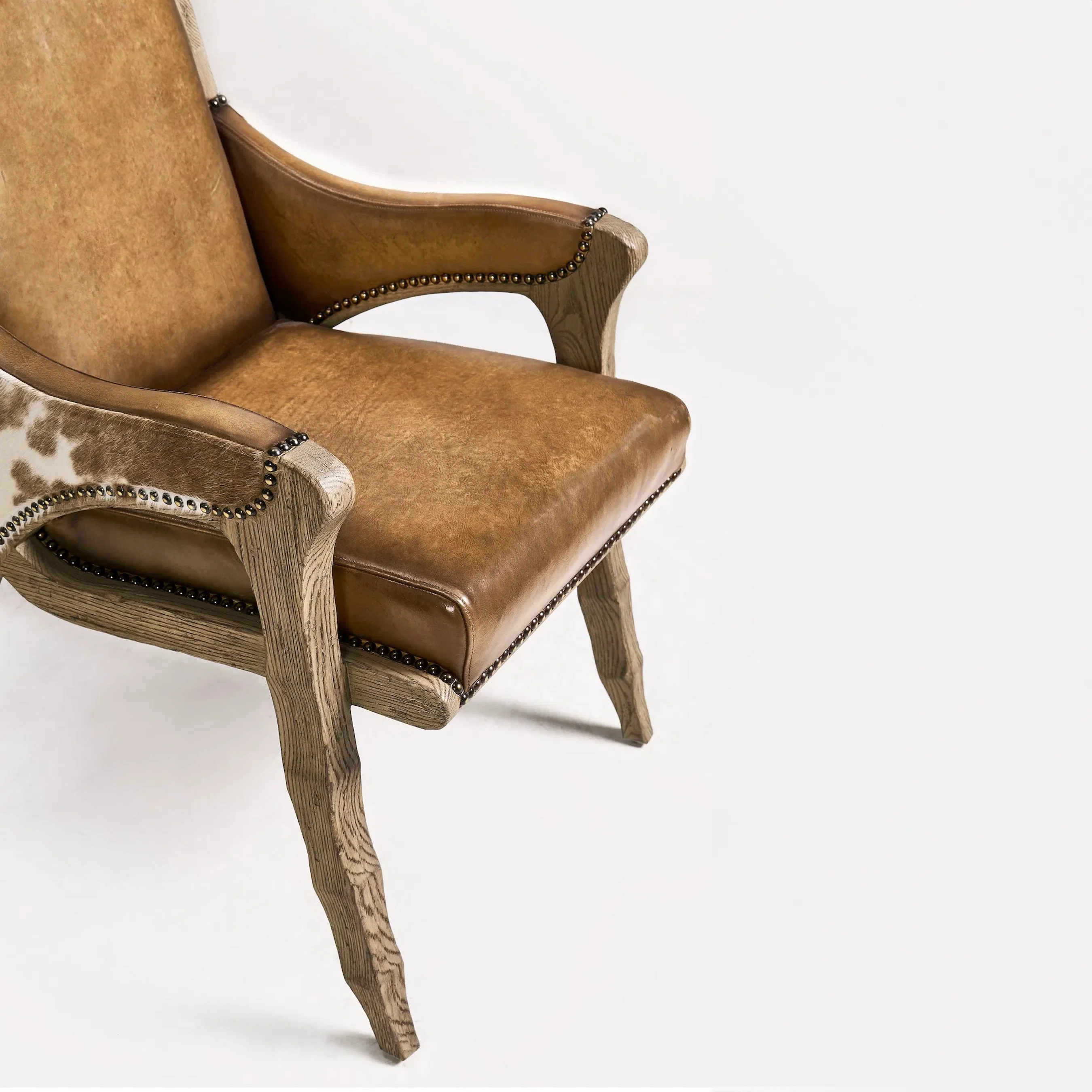Echo Canyon Leather & Hide Arm Chair (Set of 2) - Image 5