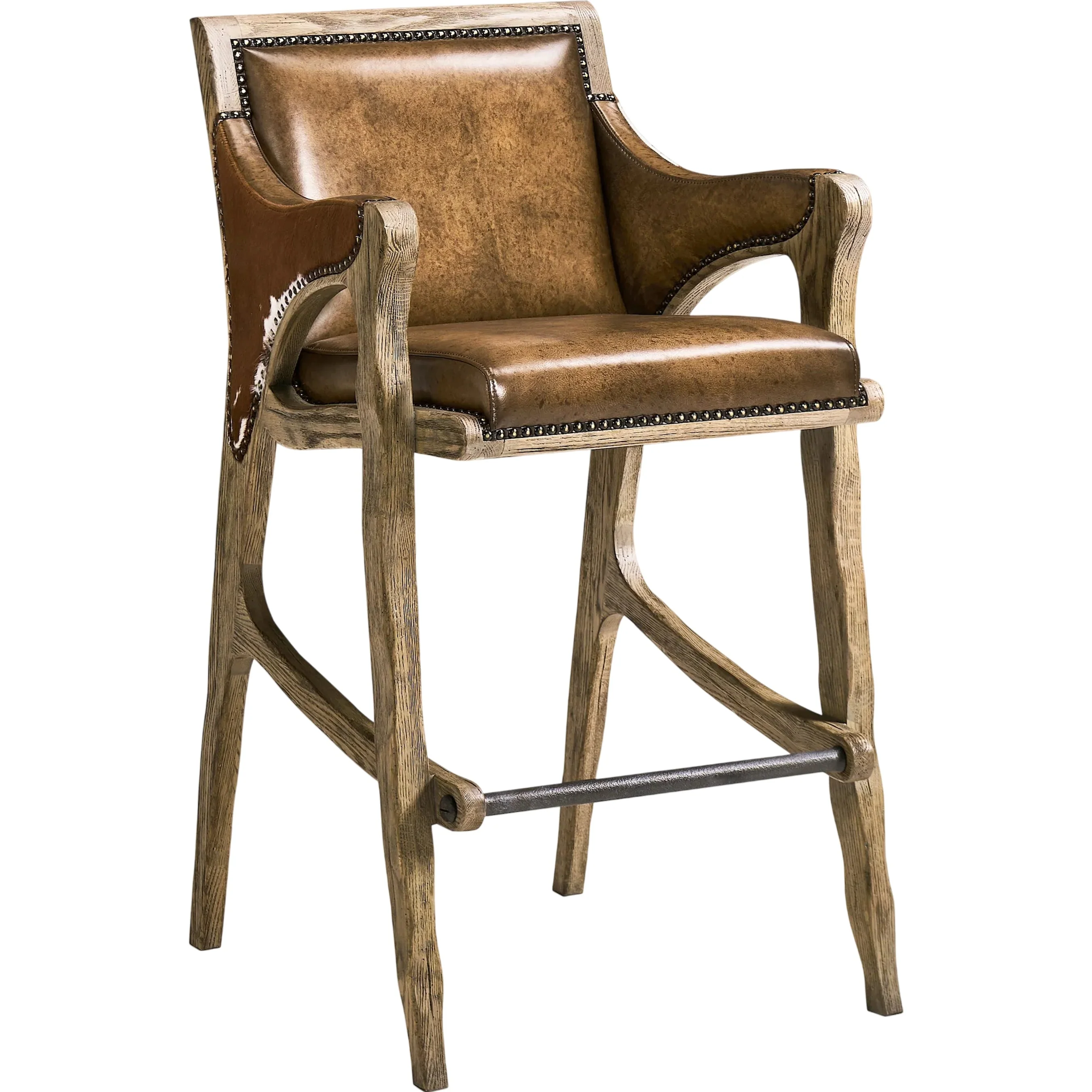 Echo Canyon Leather & Hide Bar Stool