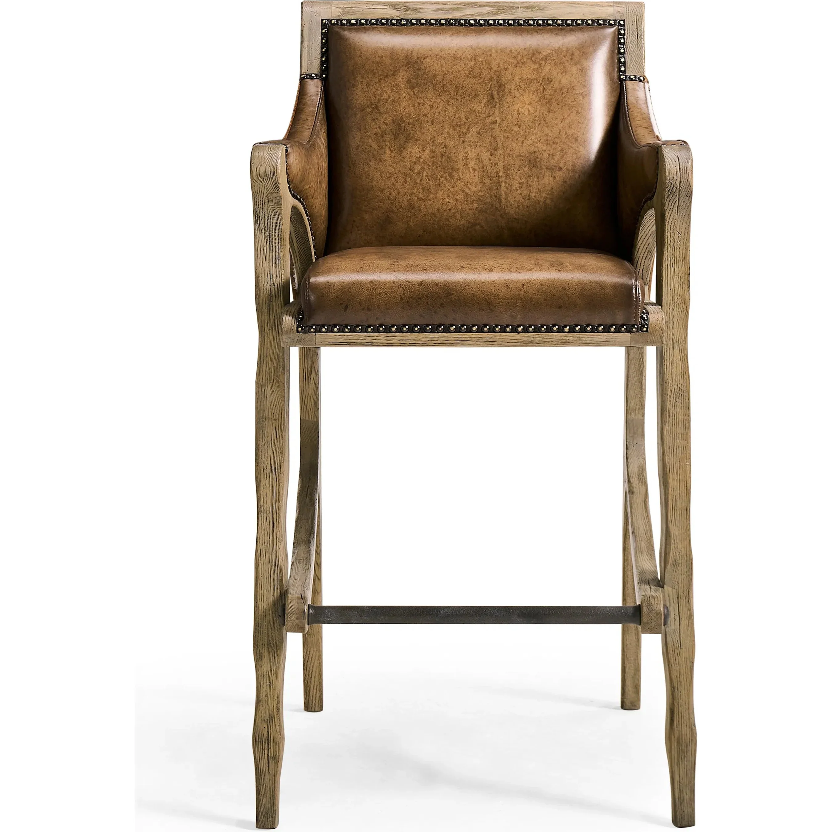 Echo Canyon Leather & Hide Bar Stool - Image 2