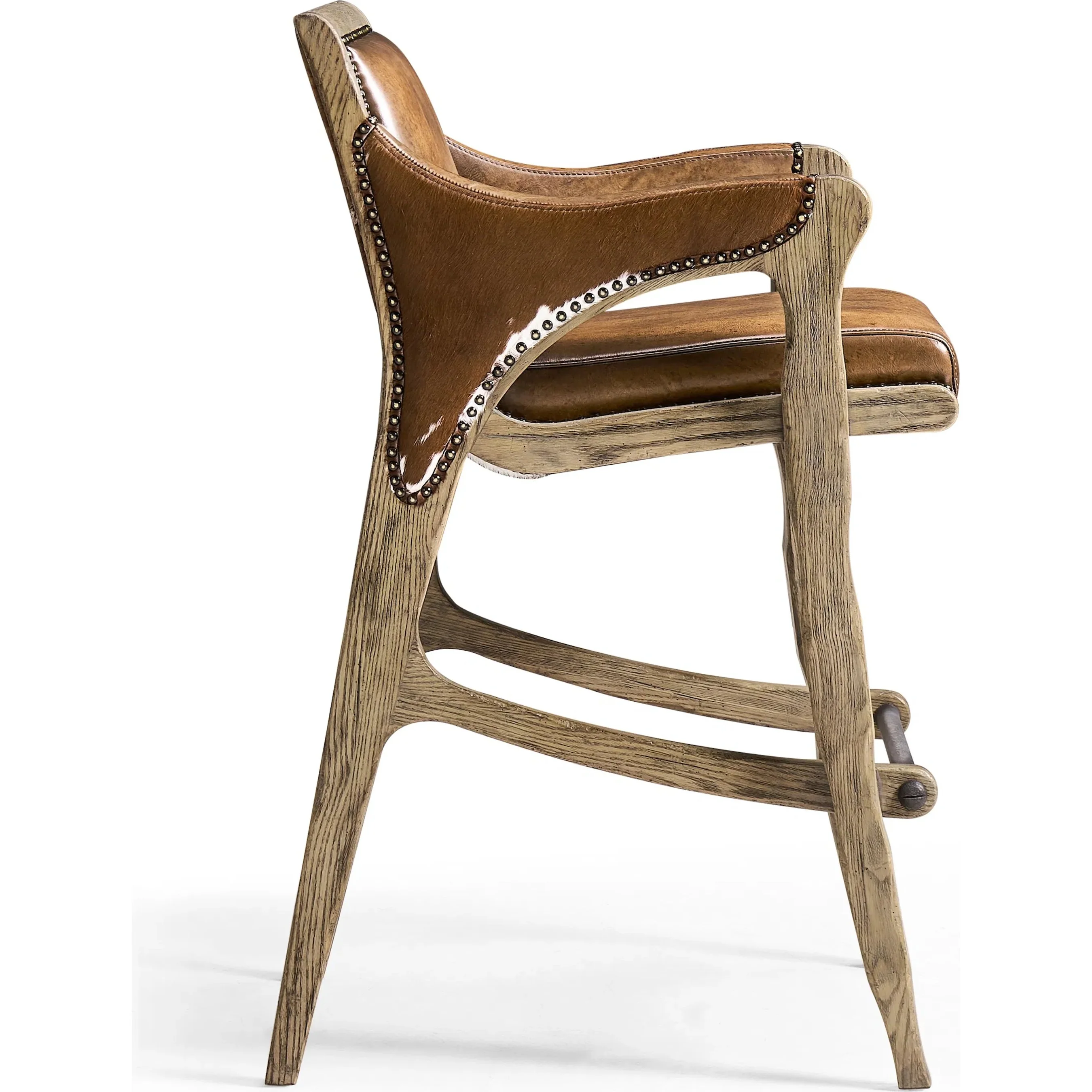 Echo Canyon Leather & Hide Bar Stool - Image 4
