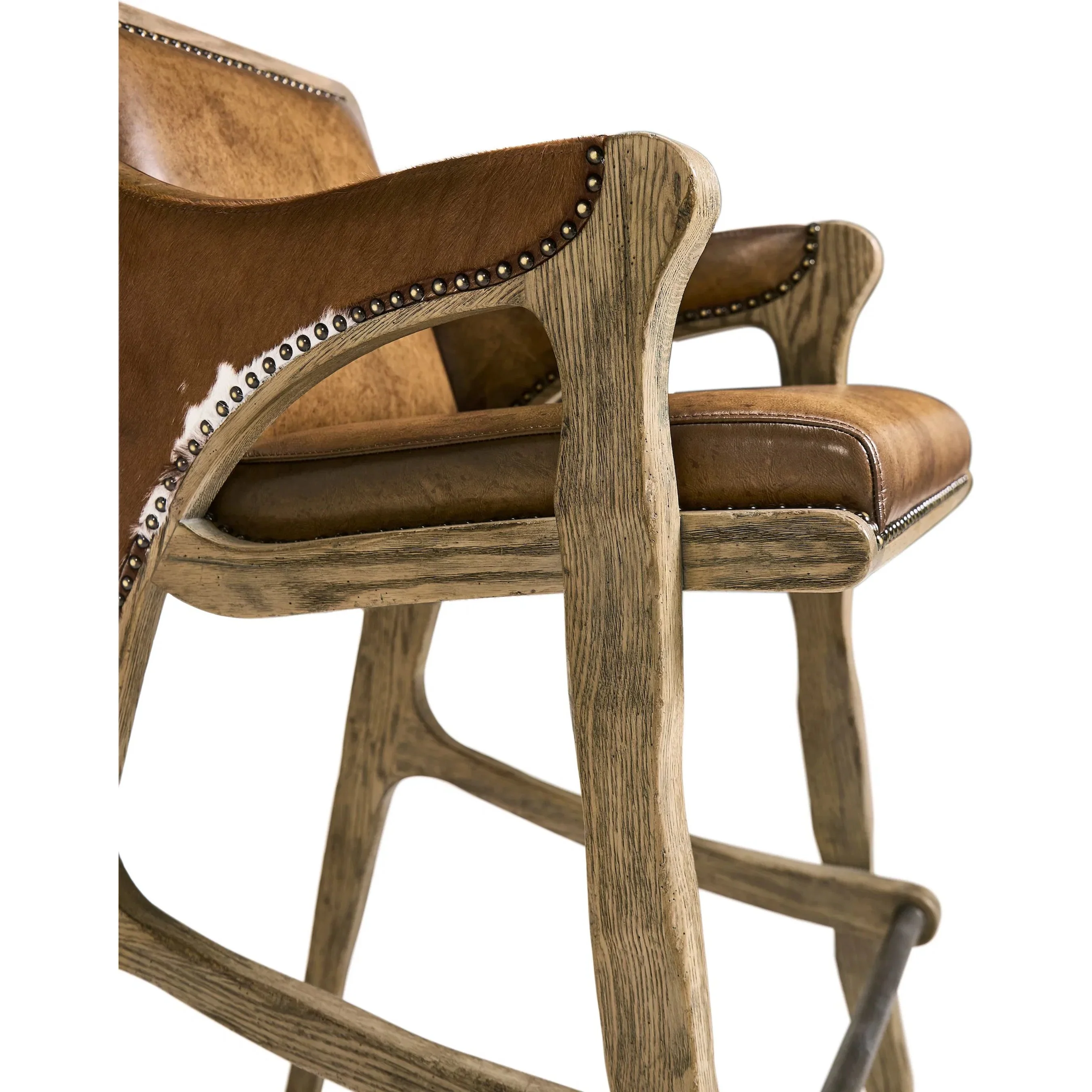 Echo Canyon Leather & Hide Bar Stool - Image 6