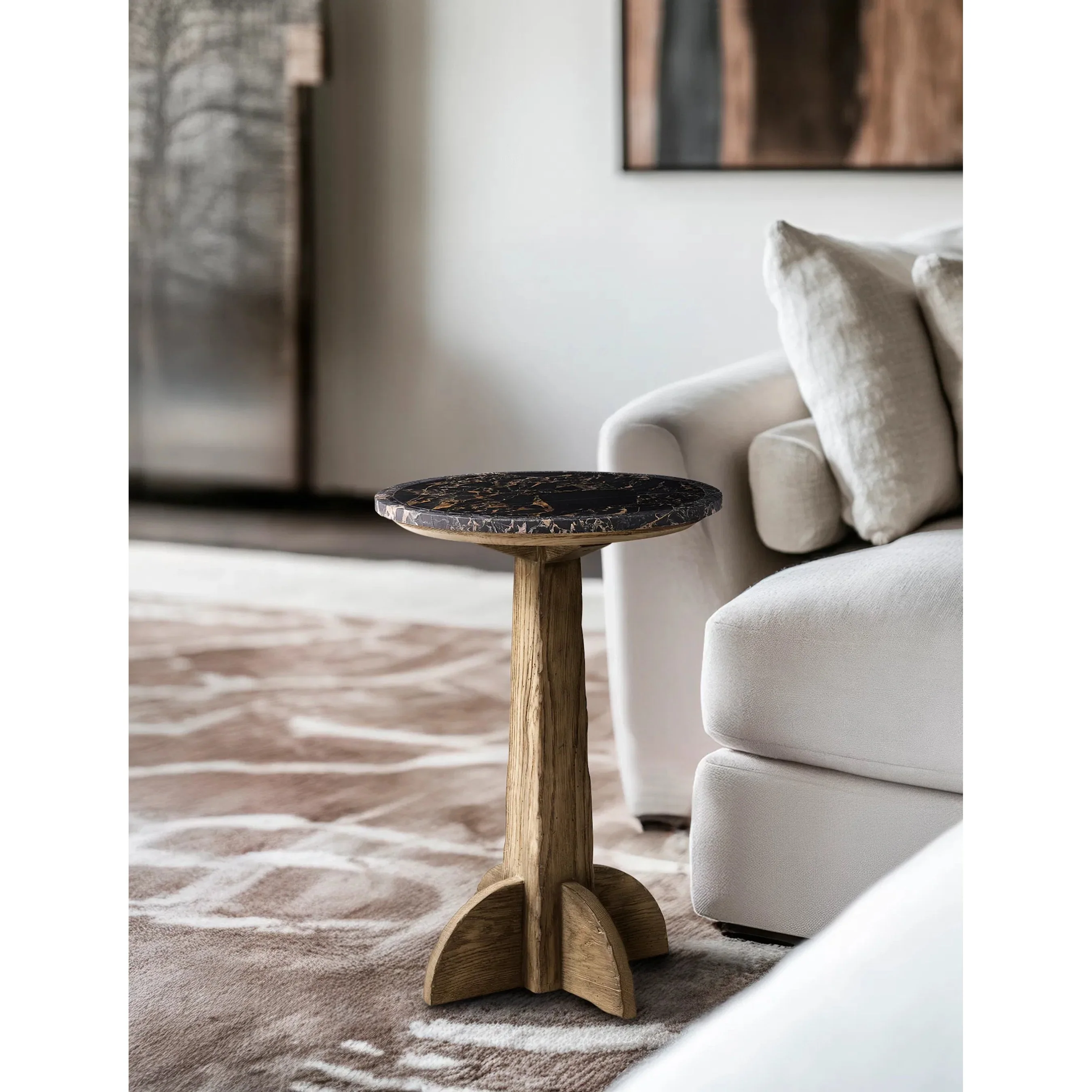 Echo Canyon Marble Side Table - Image 9