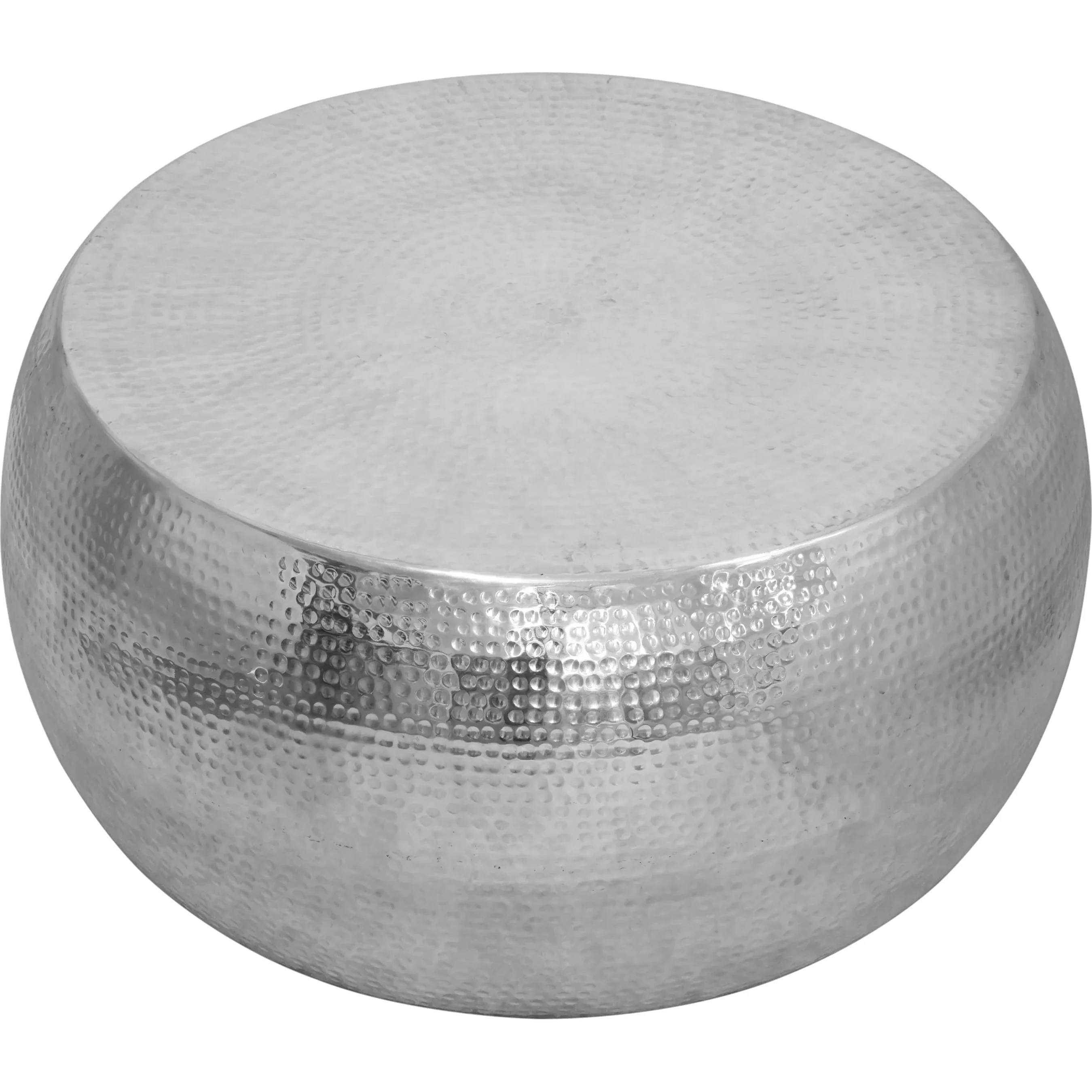 Eclipse Round Modern Handforged Metal Coffee Table Shiny Hammered Finish - PGI-3377 - Image 3