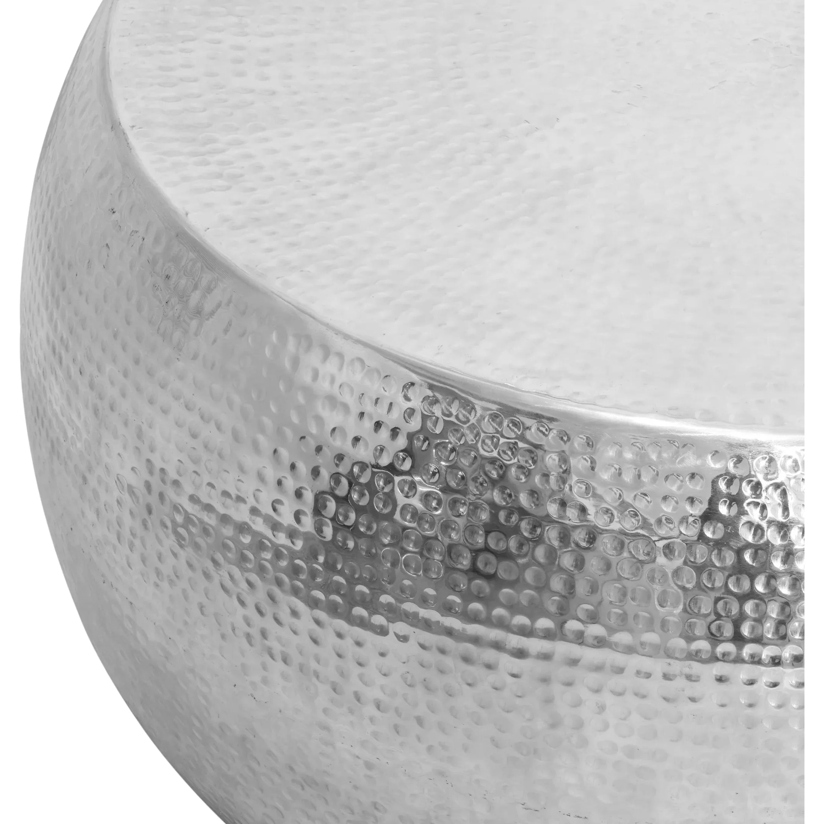 Eclipse Round Modern Handforged Metal Coffee Table Shiny Hammered Finish - PGI-3377 - Image 5