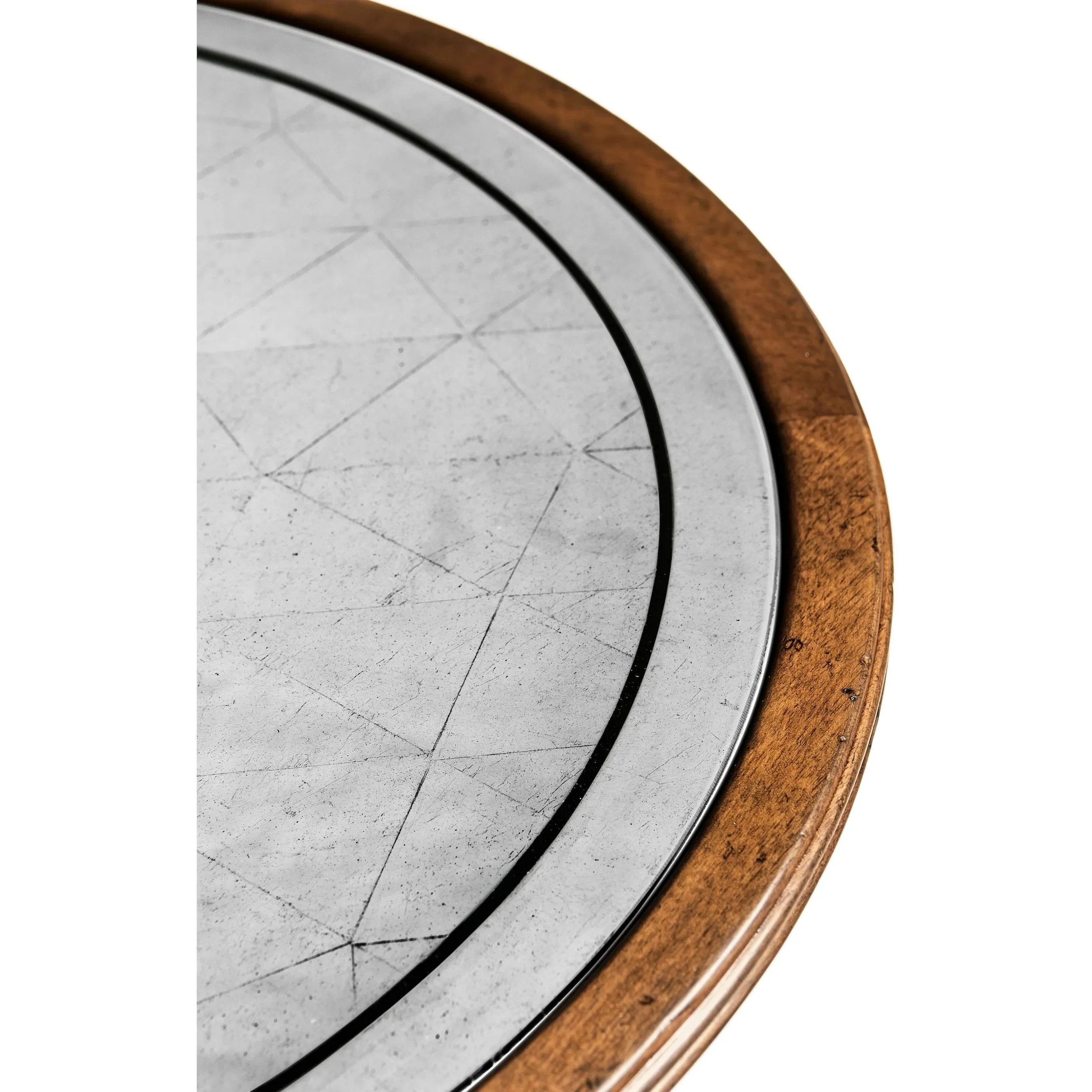 Églomisé & Walnut Round Wine Table - Image 4