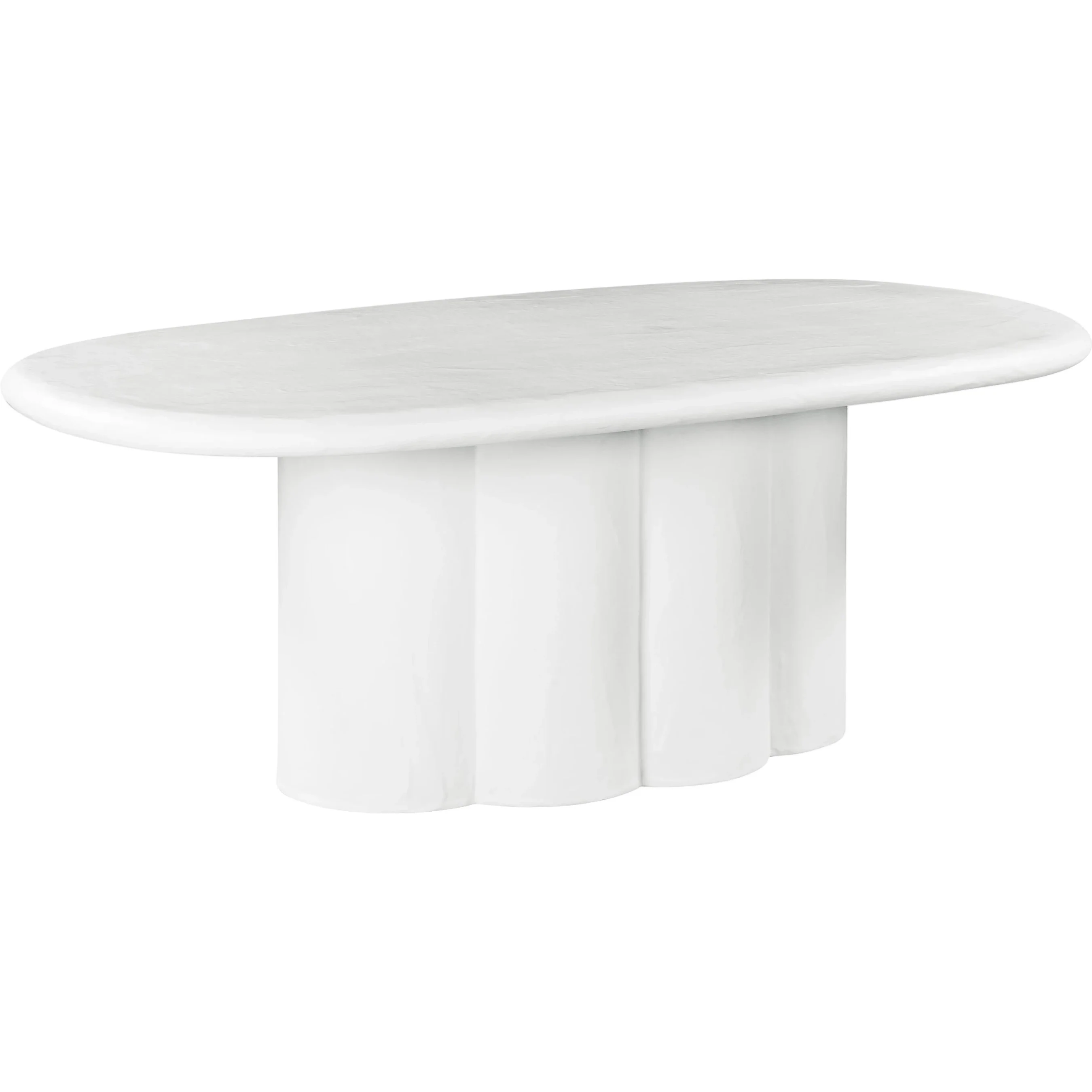 Elika Faux Plaster Oval Dining Table
