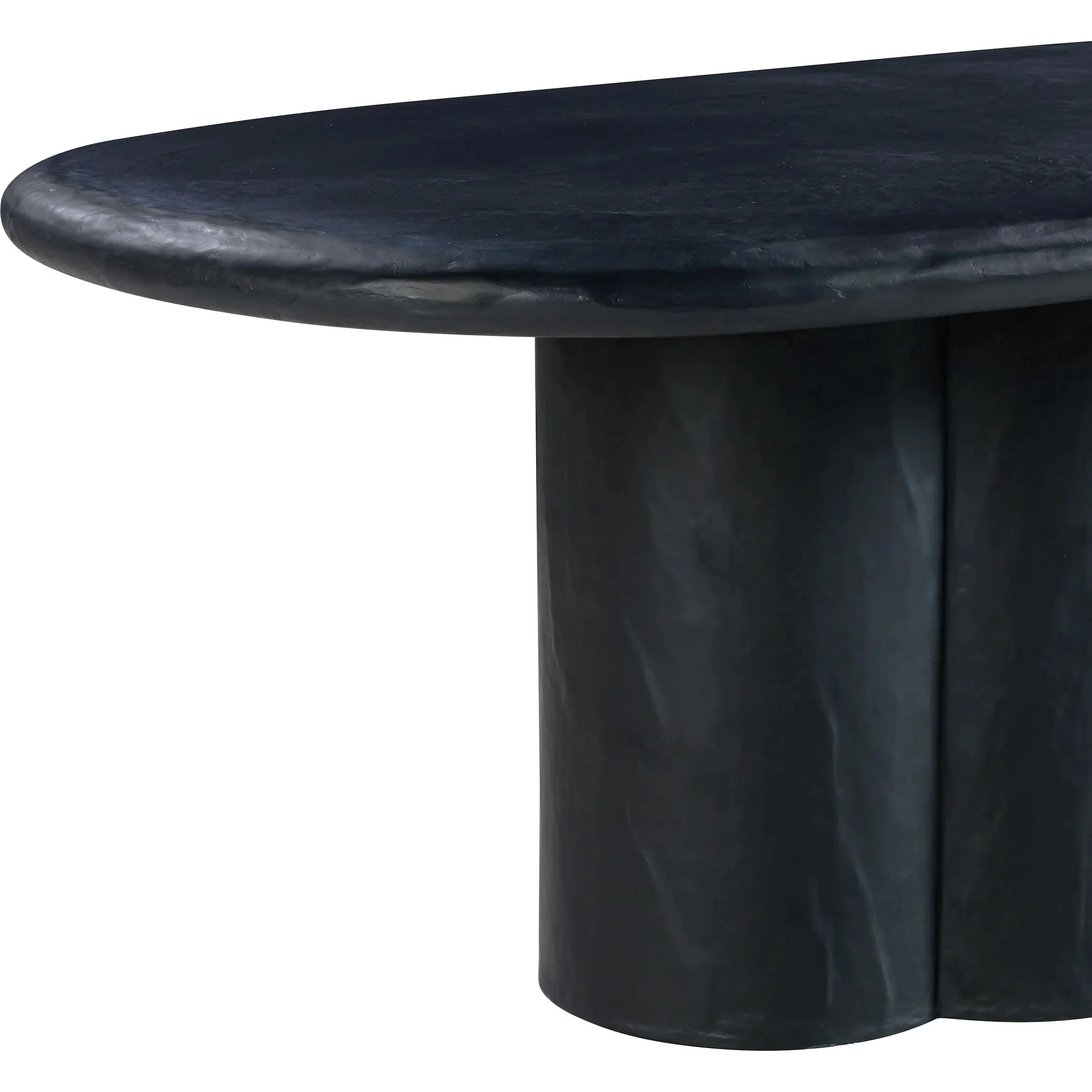 Elika Faux Plaster Oval Dining Table - Image 10