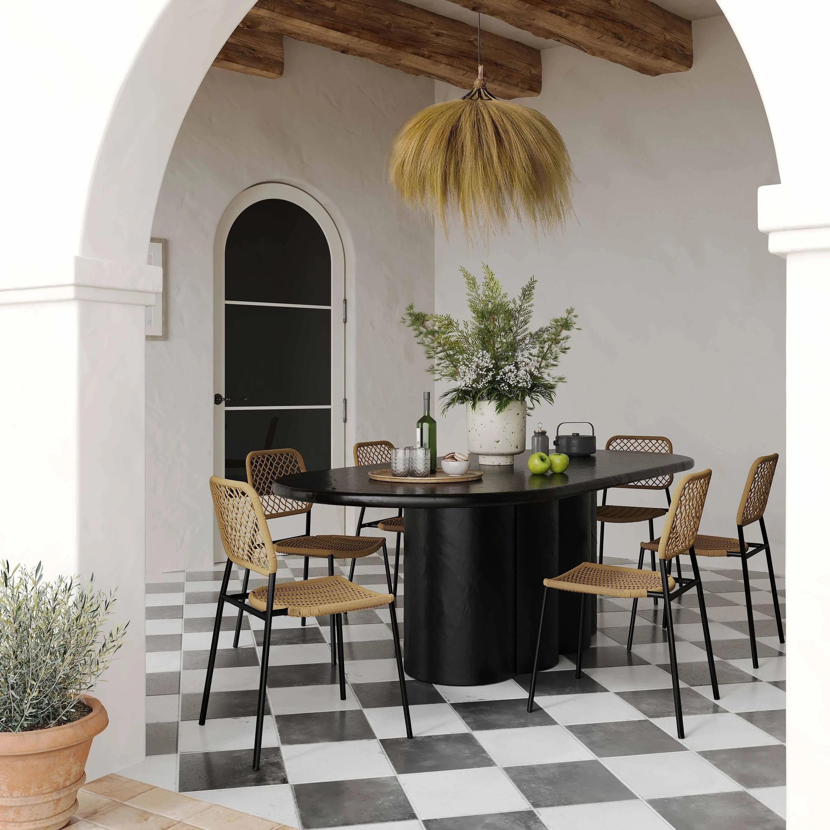 Elika Faux Plaster Oval Dining Table - Image 12