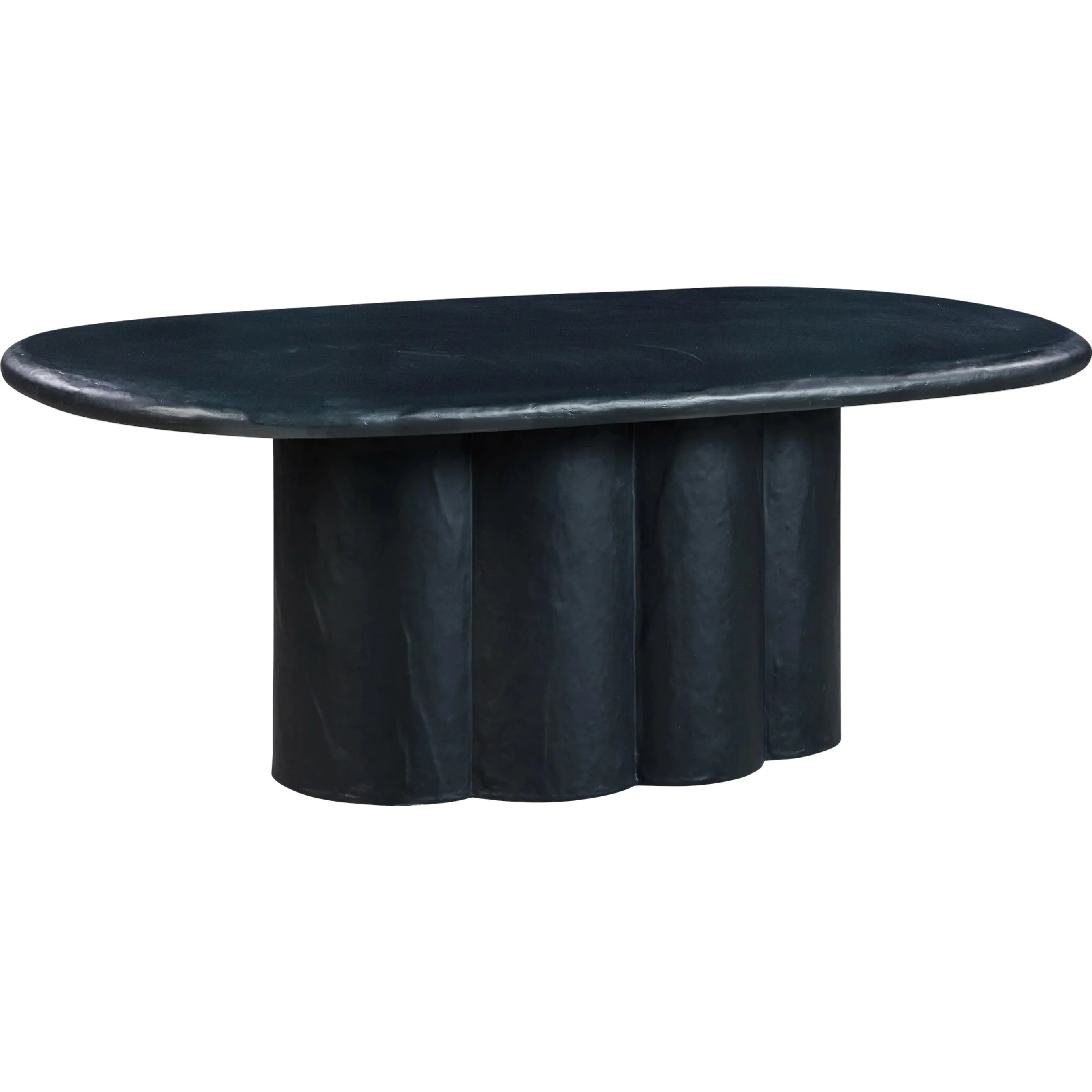 Elika Faux Plaster Oval Dining Table - Image 2