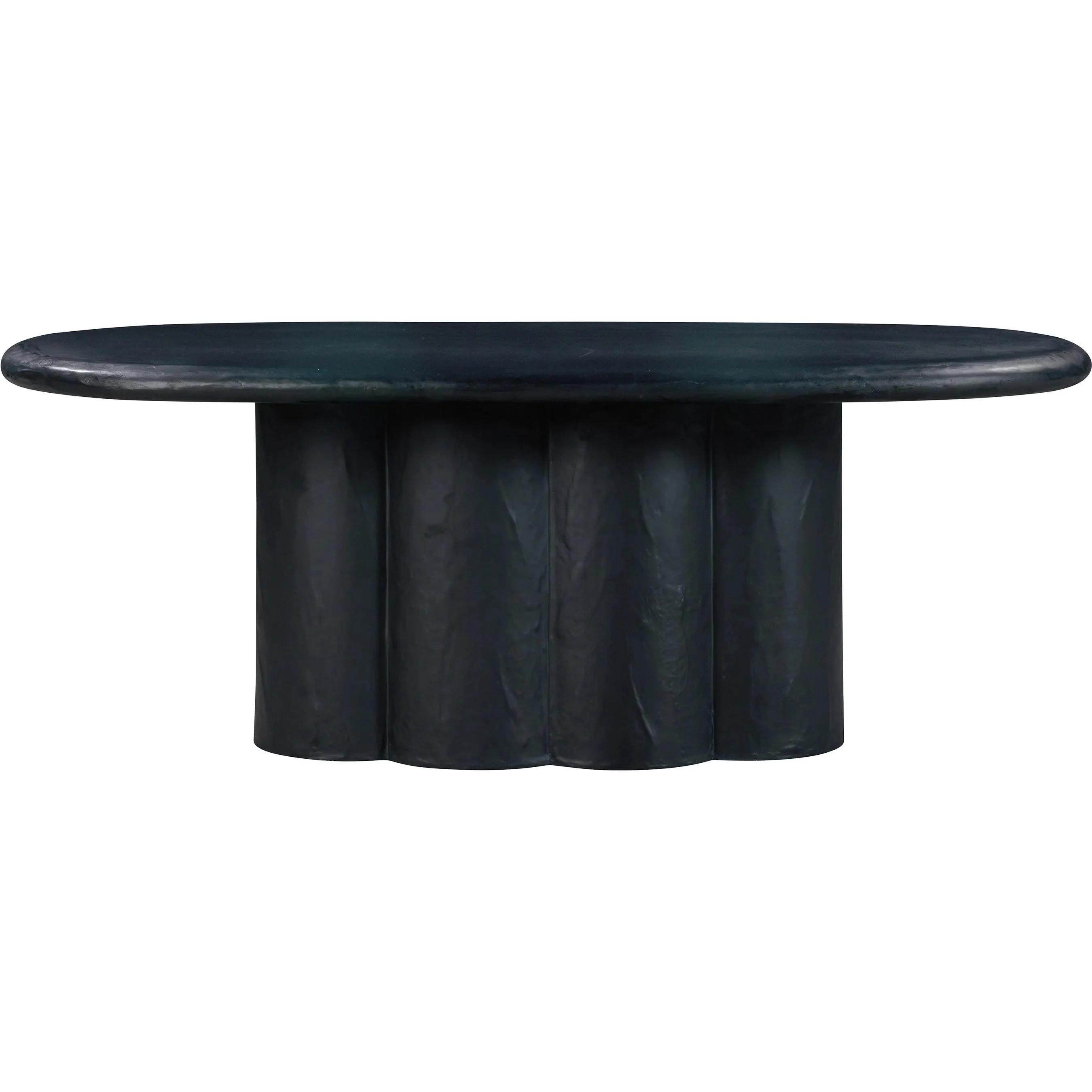 Elika Faux Plaster Oval Dining Table - Image 6
