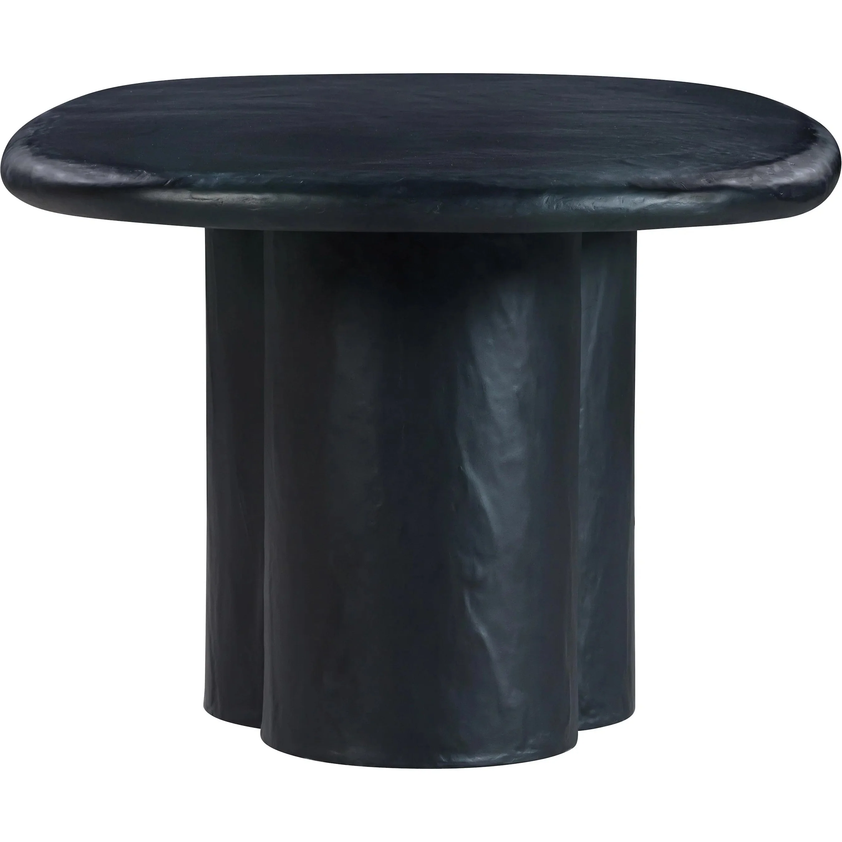 Elika Faux Plaster Oval Dining Table - Image 7